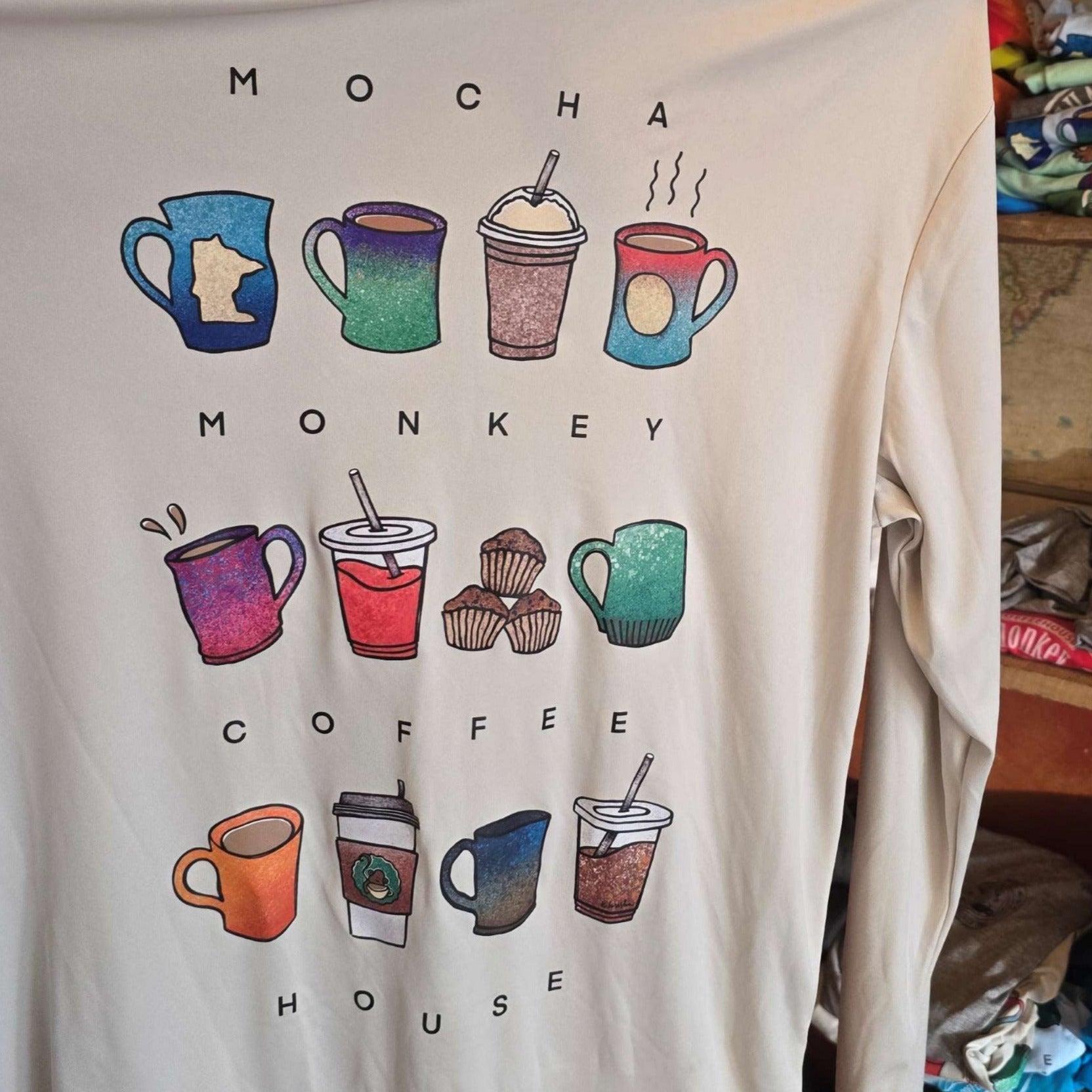 A Mocha Monkey Coffee House Light Weight Sweatshirt