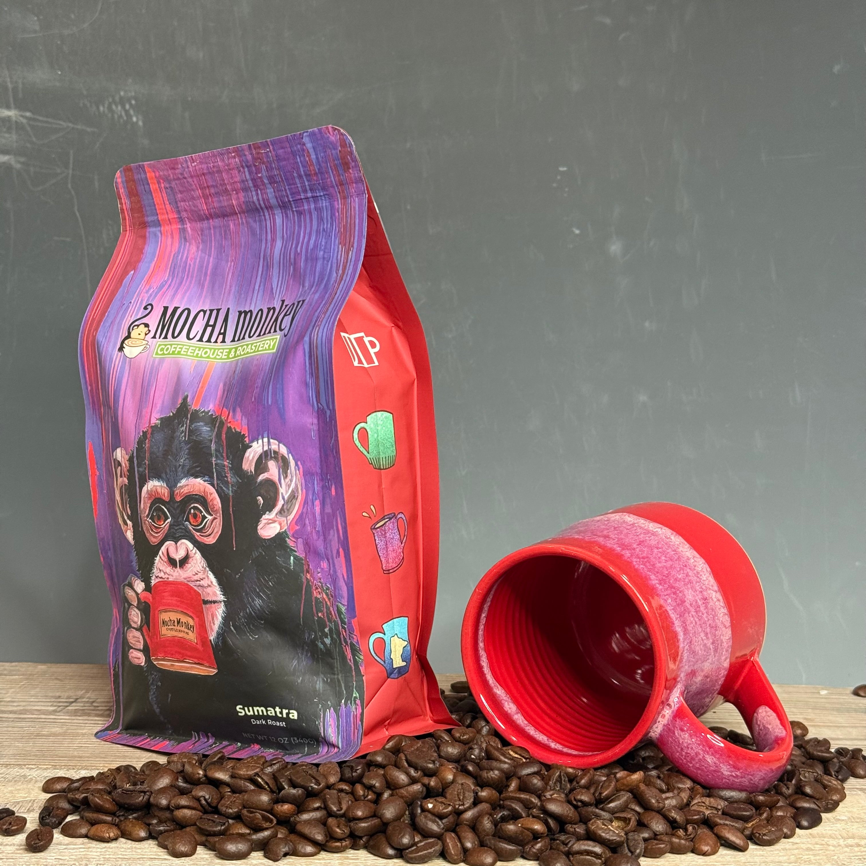 Coffee Beans and Mug Combo - Sumatra Dark Roast