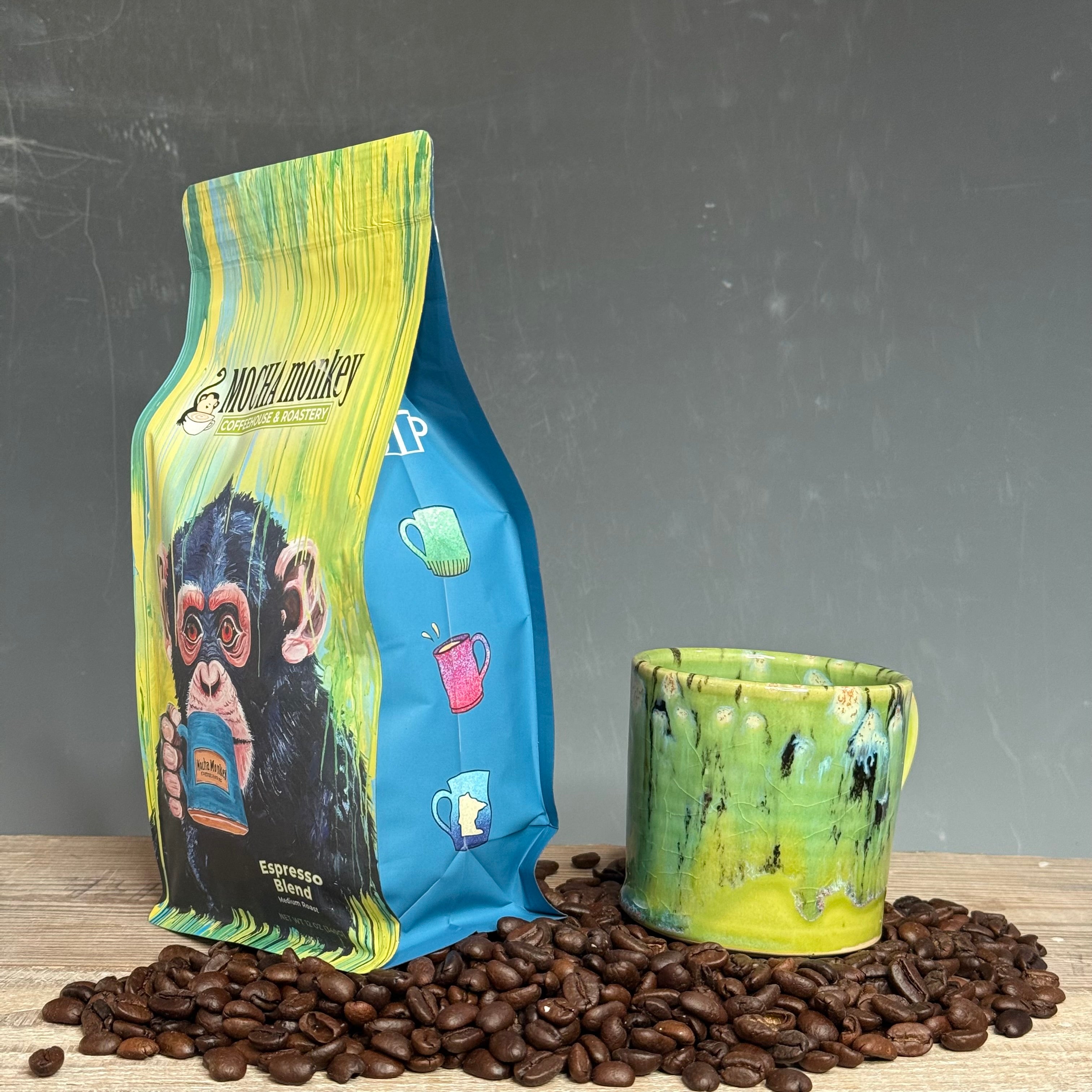 Coffee Beans and Mug Combo - Espresso Blend Medium Roast