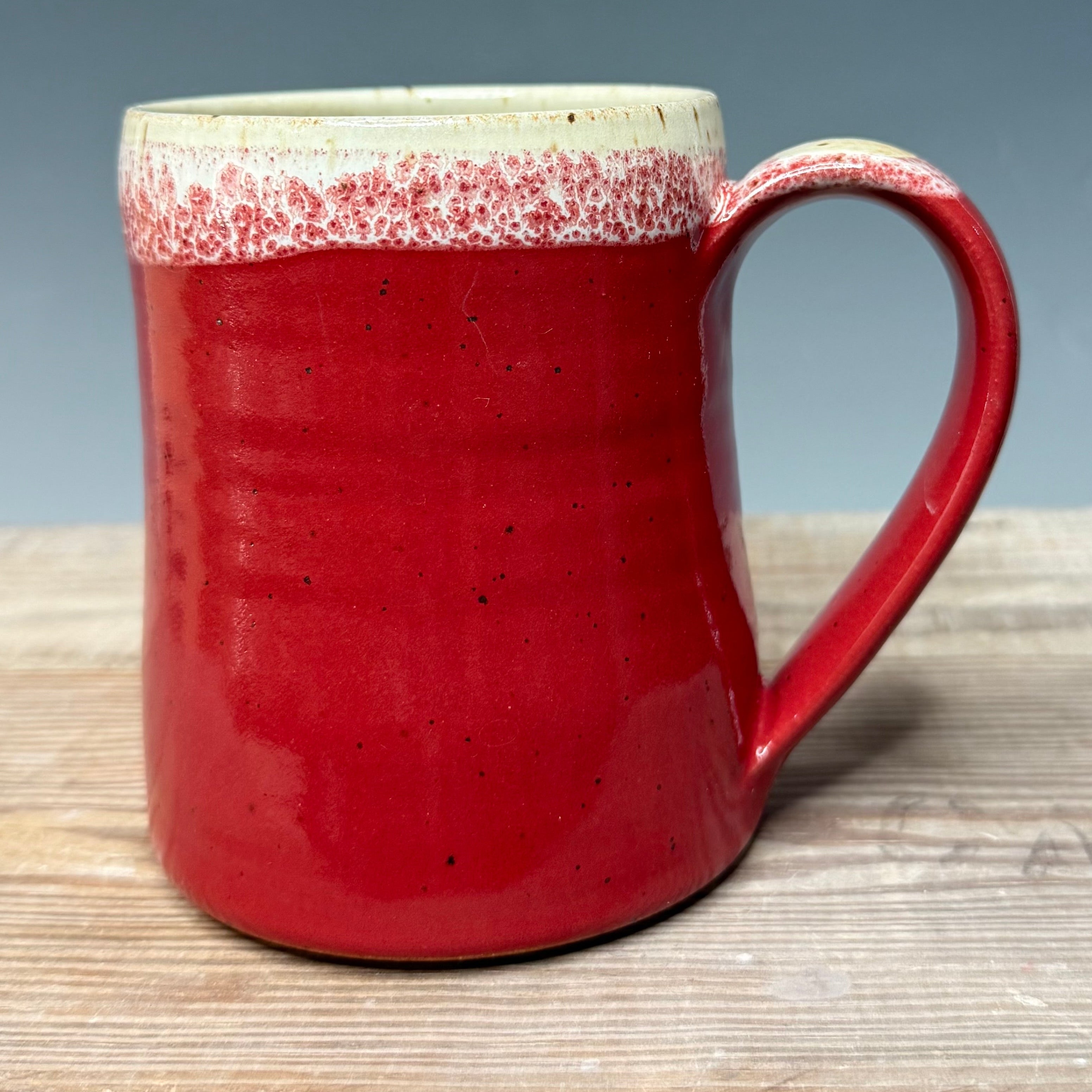 Speckled Salt and Red Mug 20-21 oz.