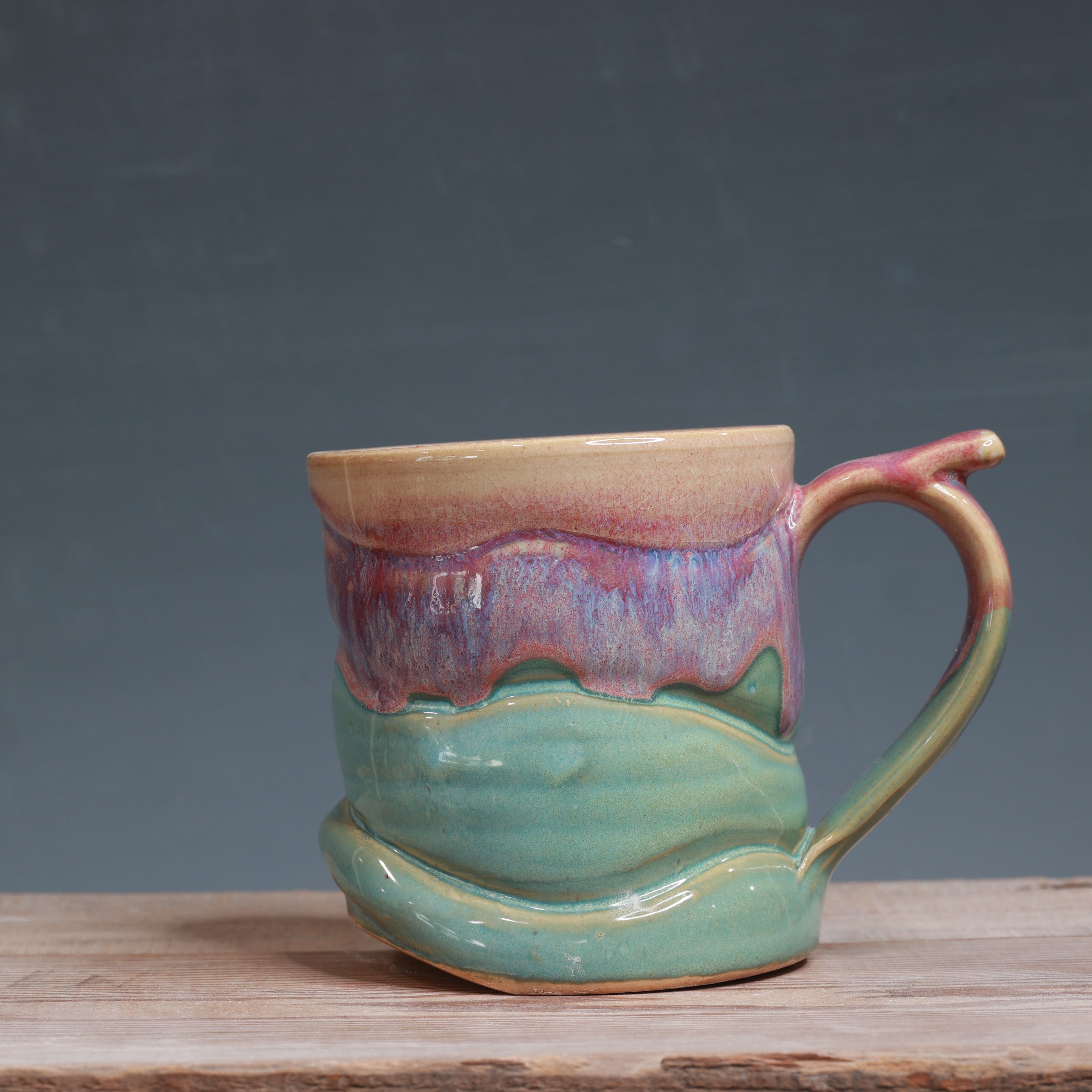 DROP mug - Raspberry Mist and Norse Blue 14 oz.