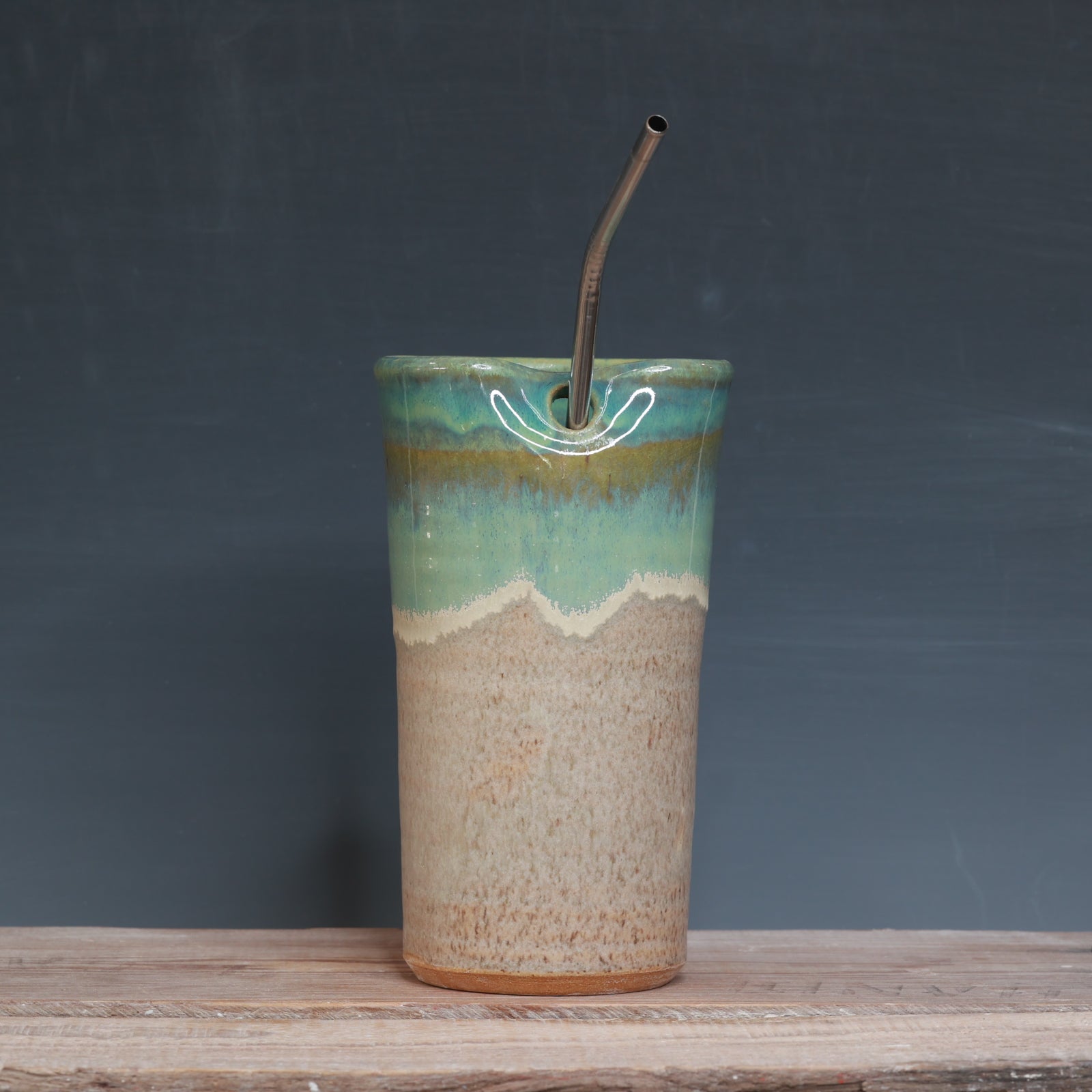 Aurora Green Straw Cup 20 oz.