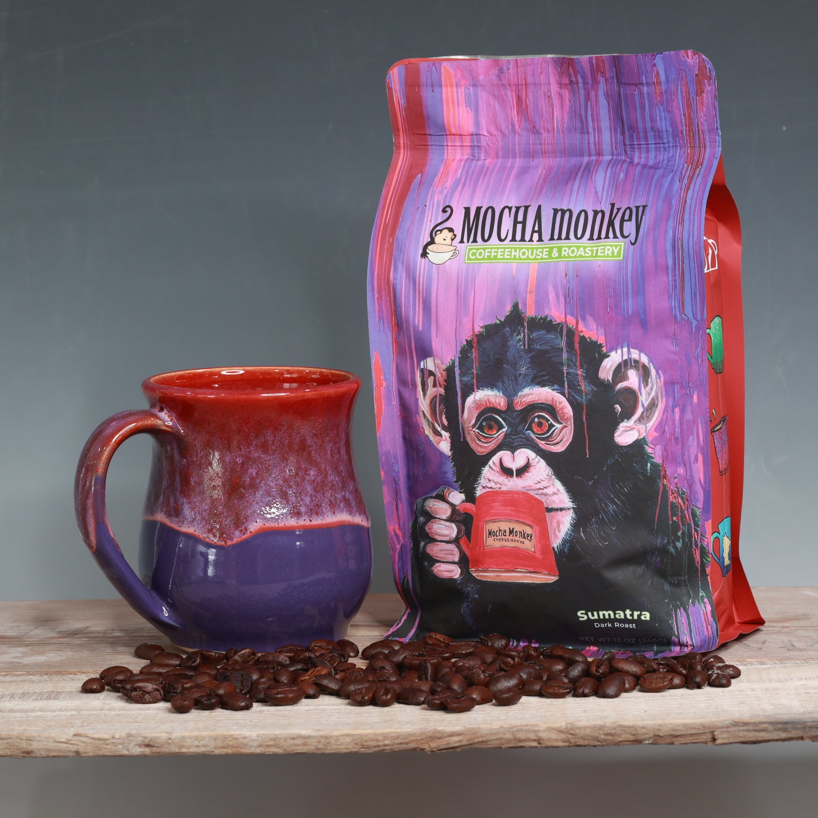 Coffee Beans and Mug Combo - Sumatra Dark Roast