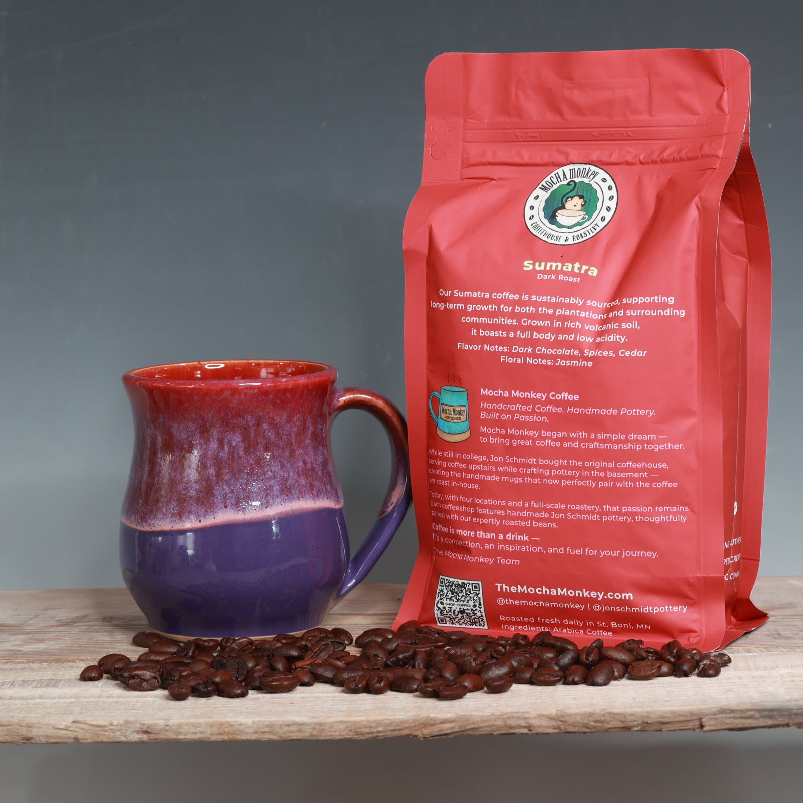 Coffee Beans and Mug Combo - Sumatra Dark Roast