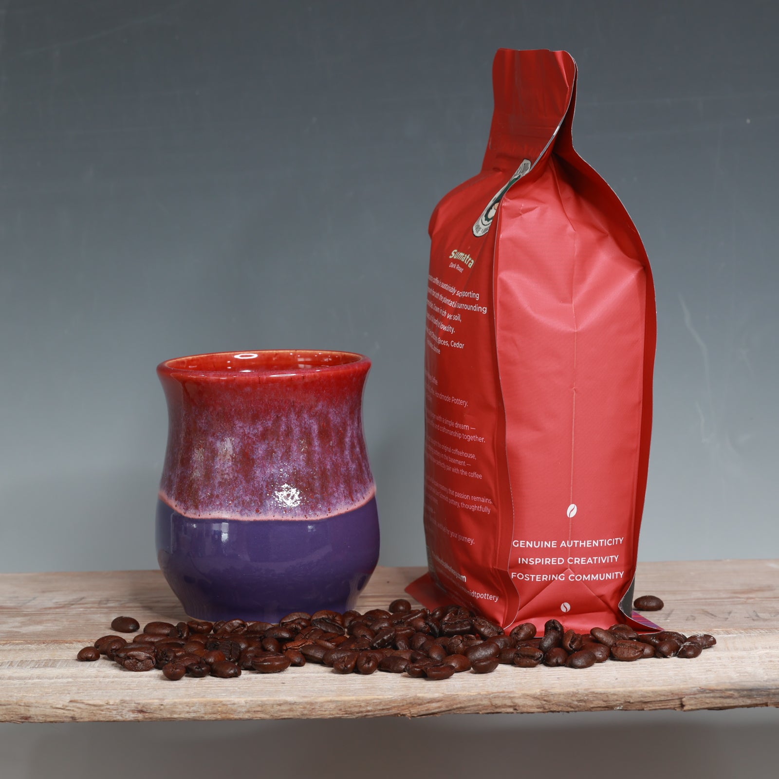 Coffee Beans and Mug Combo - Sumatra Dark Roast