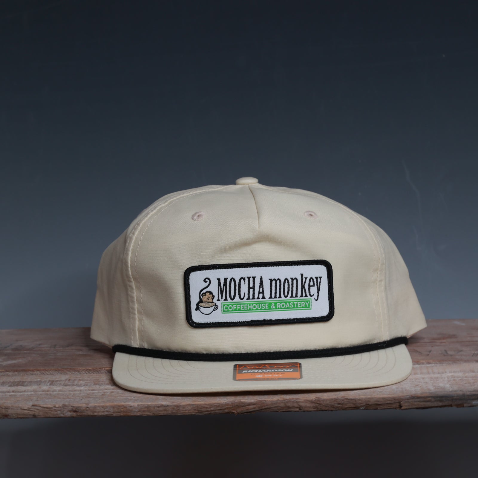 Beige Mocha Monkey and Roastery Hat