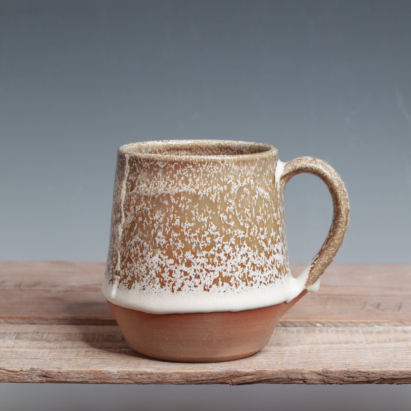 White Gloss and Alabaster Gas Fired Mug - 16 oz.