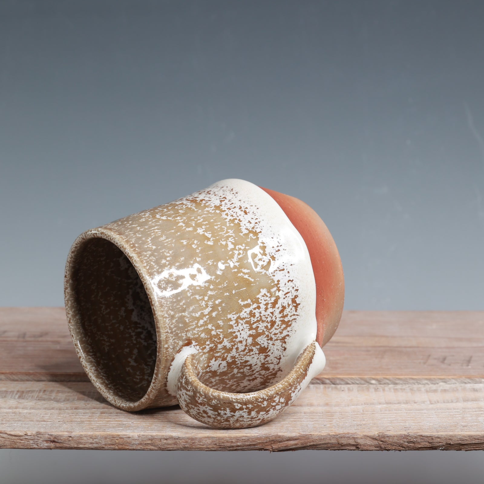 White Gloss and Alabaster Gas Fired Mug - 16 oz.