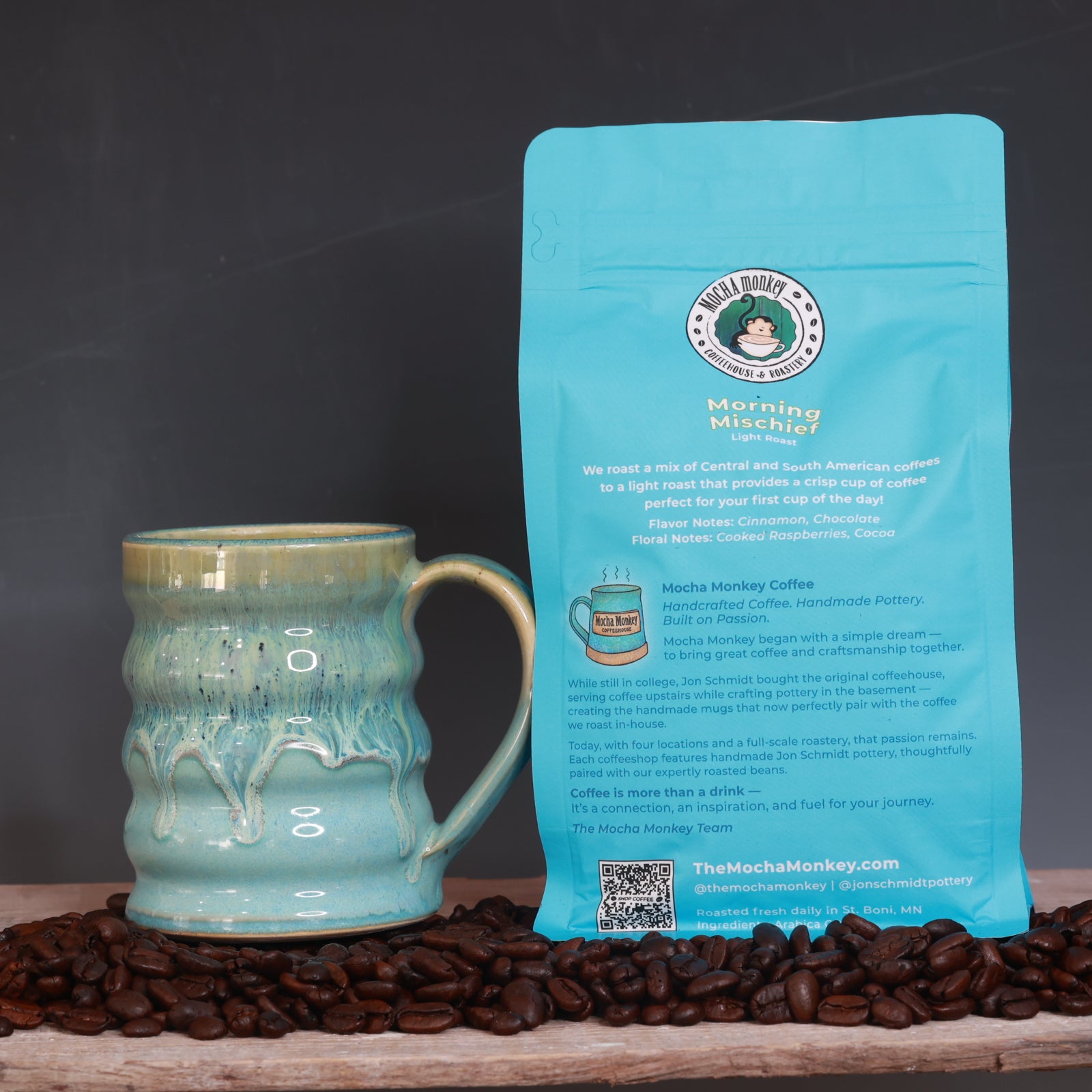 Coffee Beans and Mug Bundle - Morning Mischief Light Roast