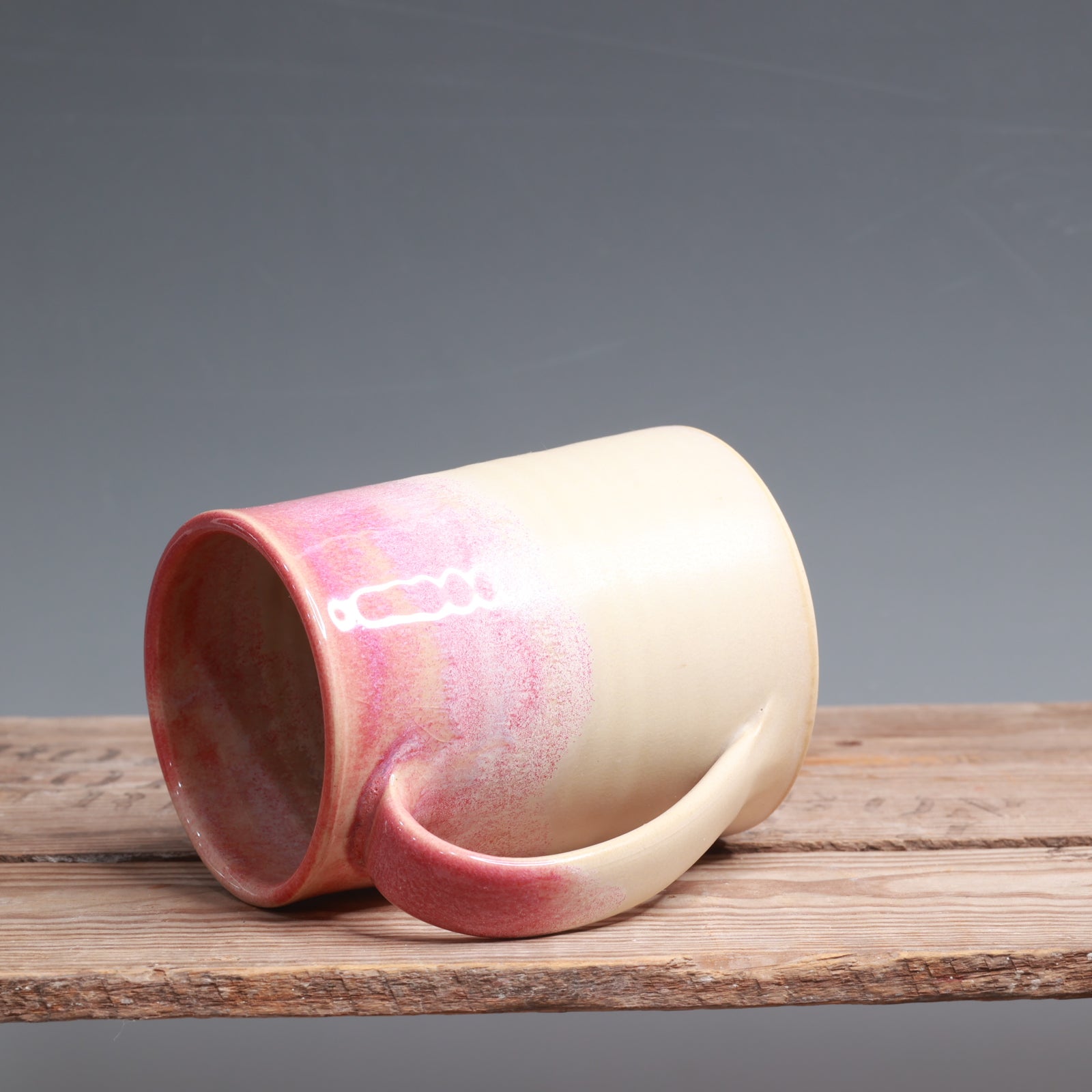 Raspberry Mist and Alabaster Mug - 12 oz.