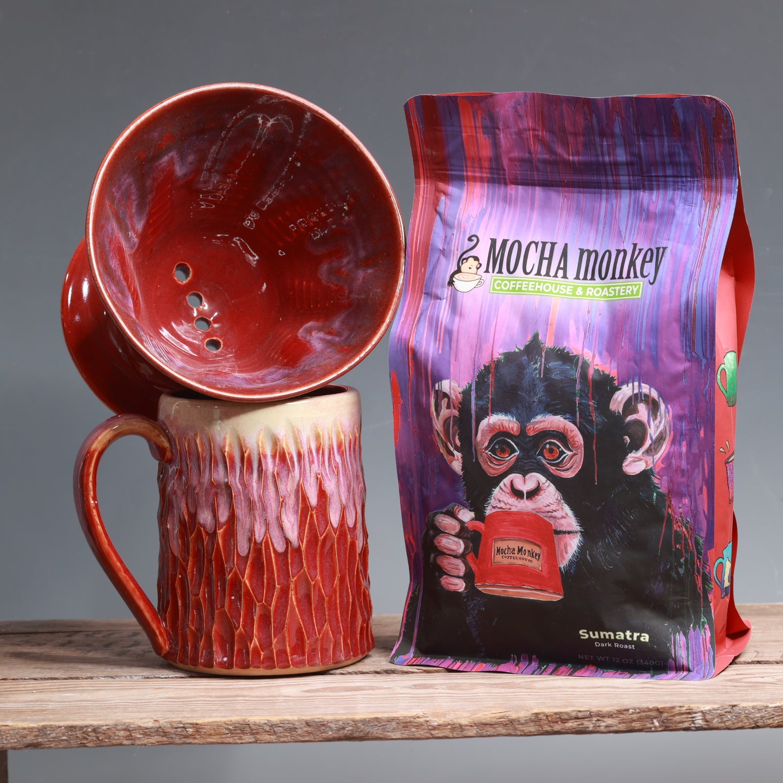 Pour-over Package (Coffee, Pour-over, and Mug Set) - Sumatra Dark Roast