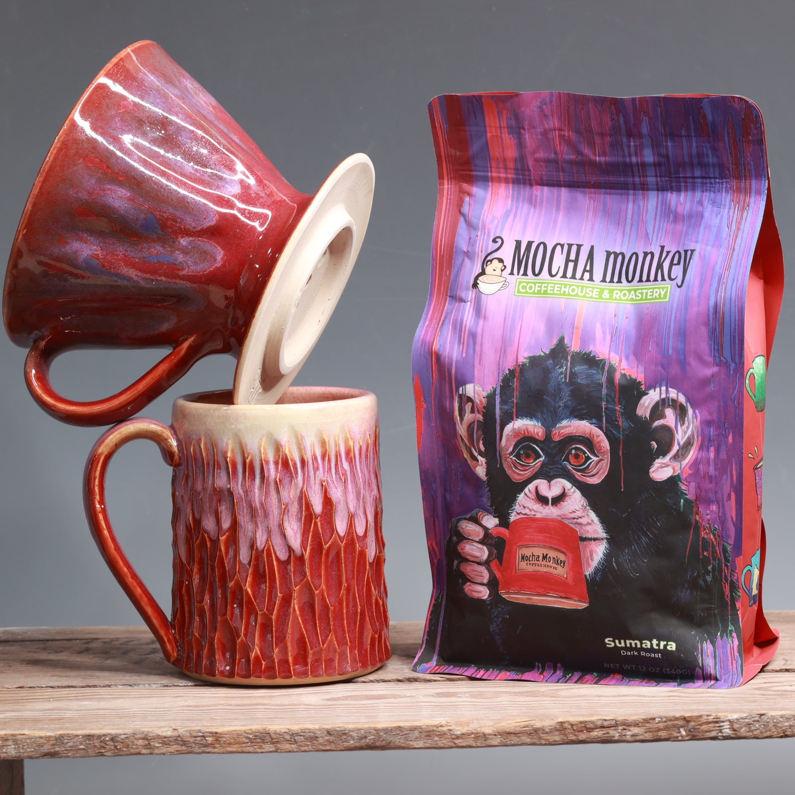 Pour-over Package (Coffee, Pour-over, and Mug Set) - Sumatra Dark Roast