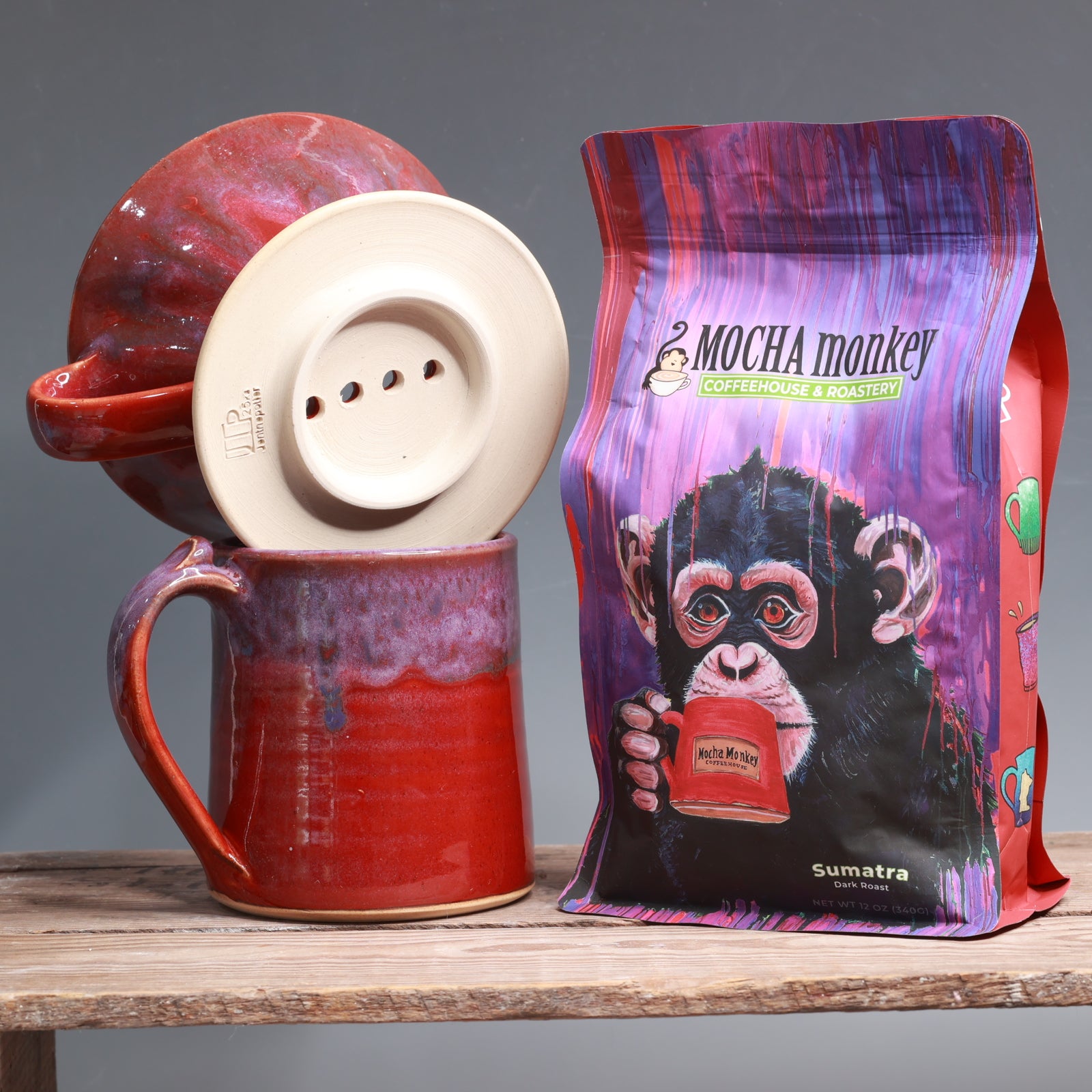 Pour-over Package (Coffee, Pour-over, and Mug Set) - Sumatra Dark Roast