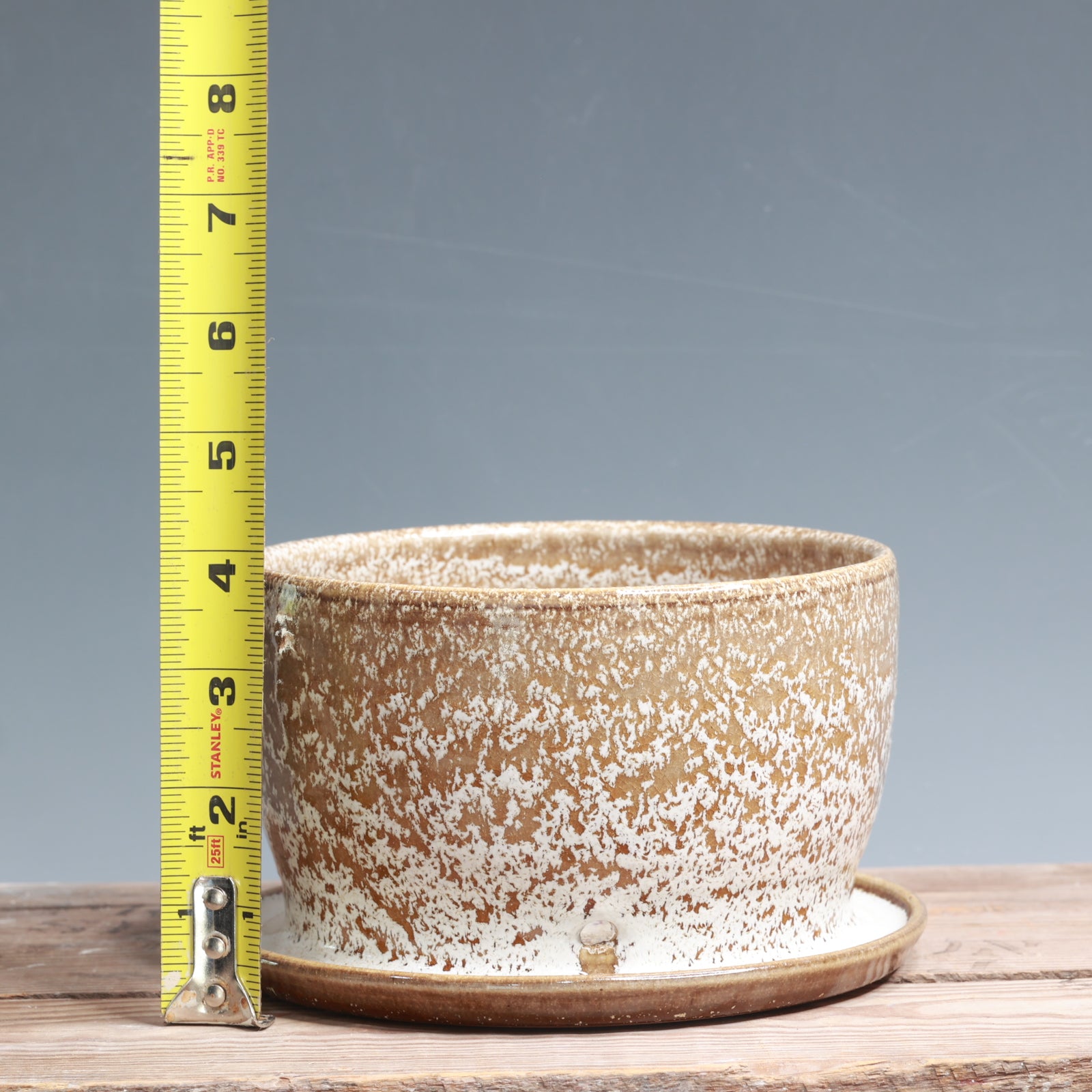 Alabaster and White Gloss Planter - 6 x 4 in.
