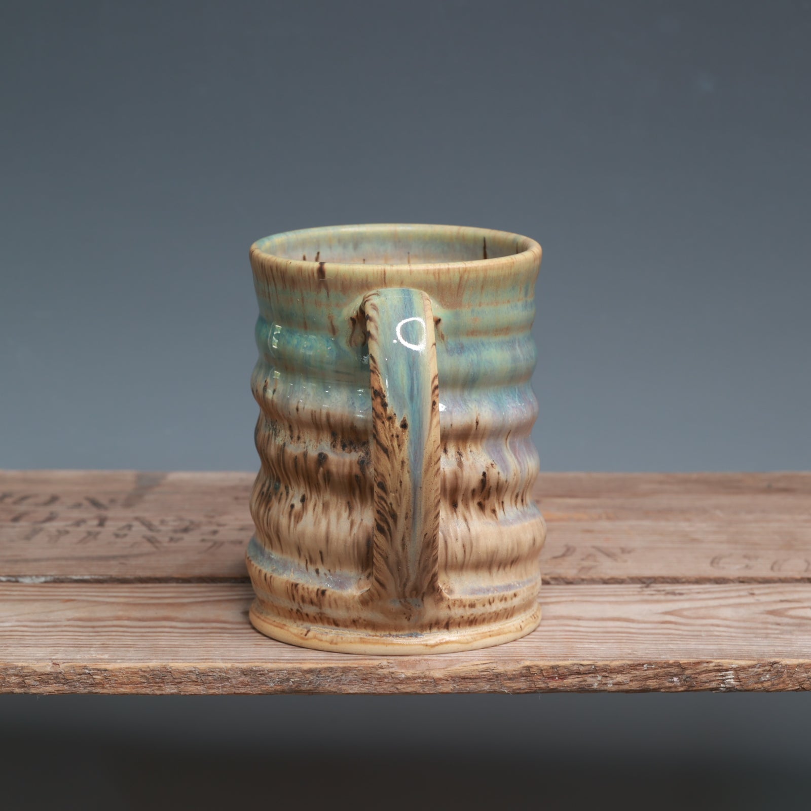 Aurora Green over Sandstone Mug - 15 oz.