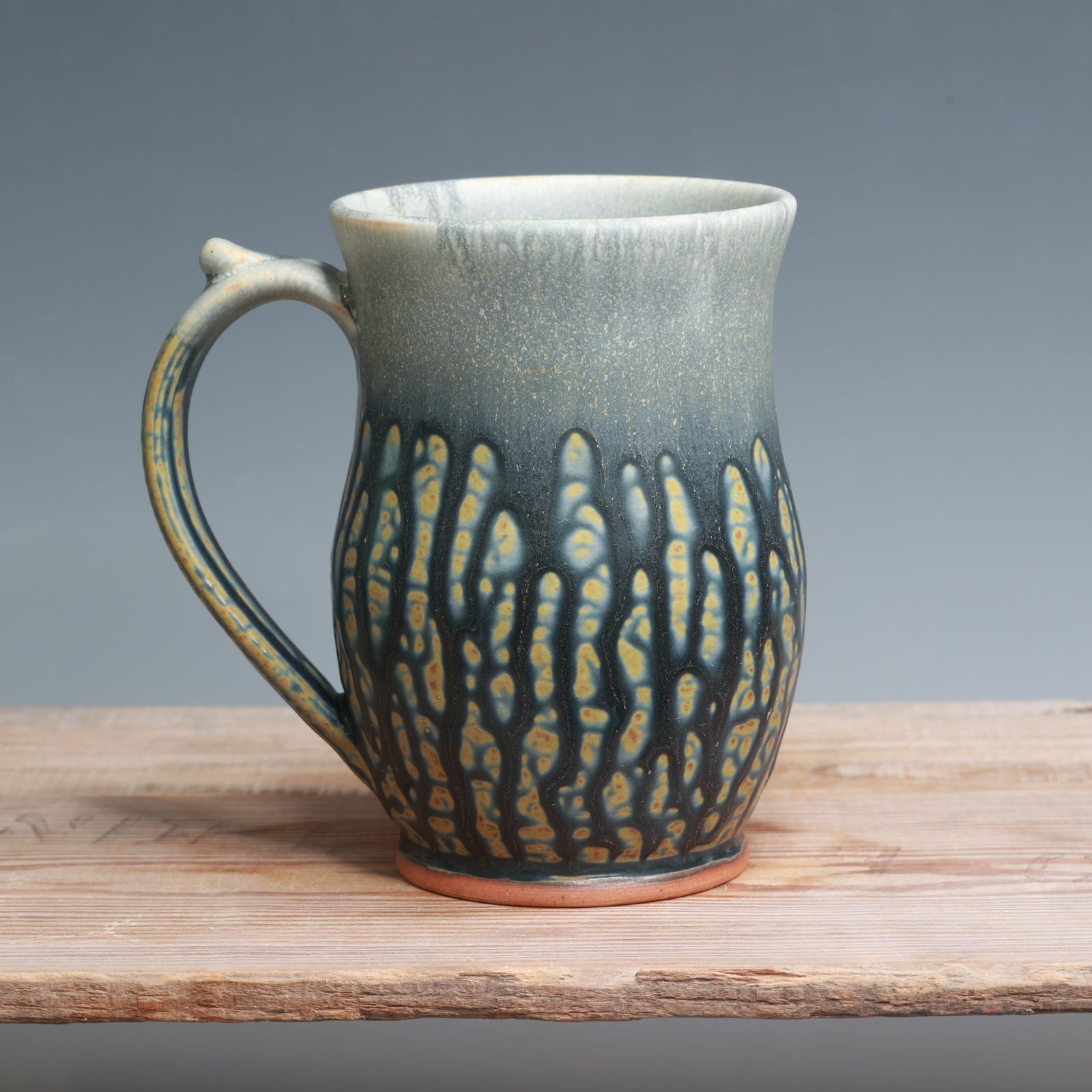 Blue Ash over Salt Mug - 17-19 oz.