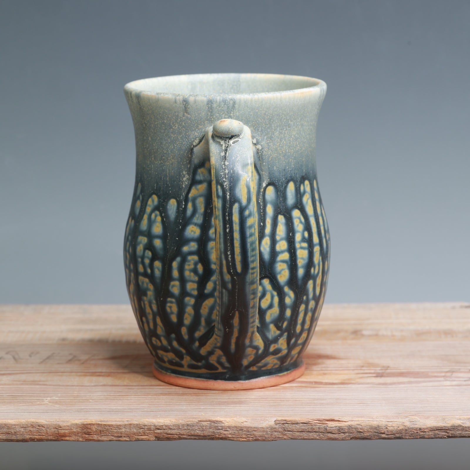 Blue Ash over Salt Mug - 17-19 oz.