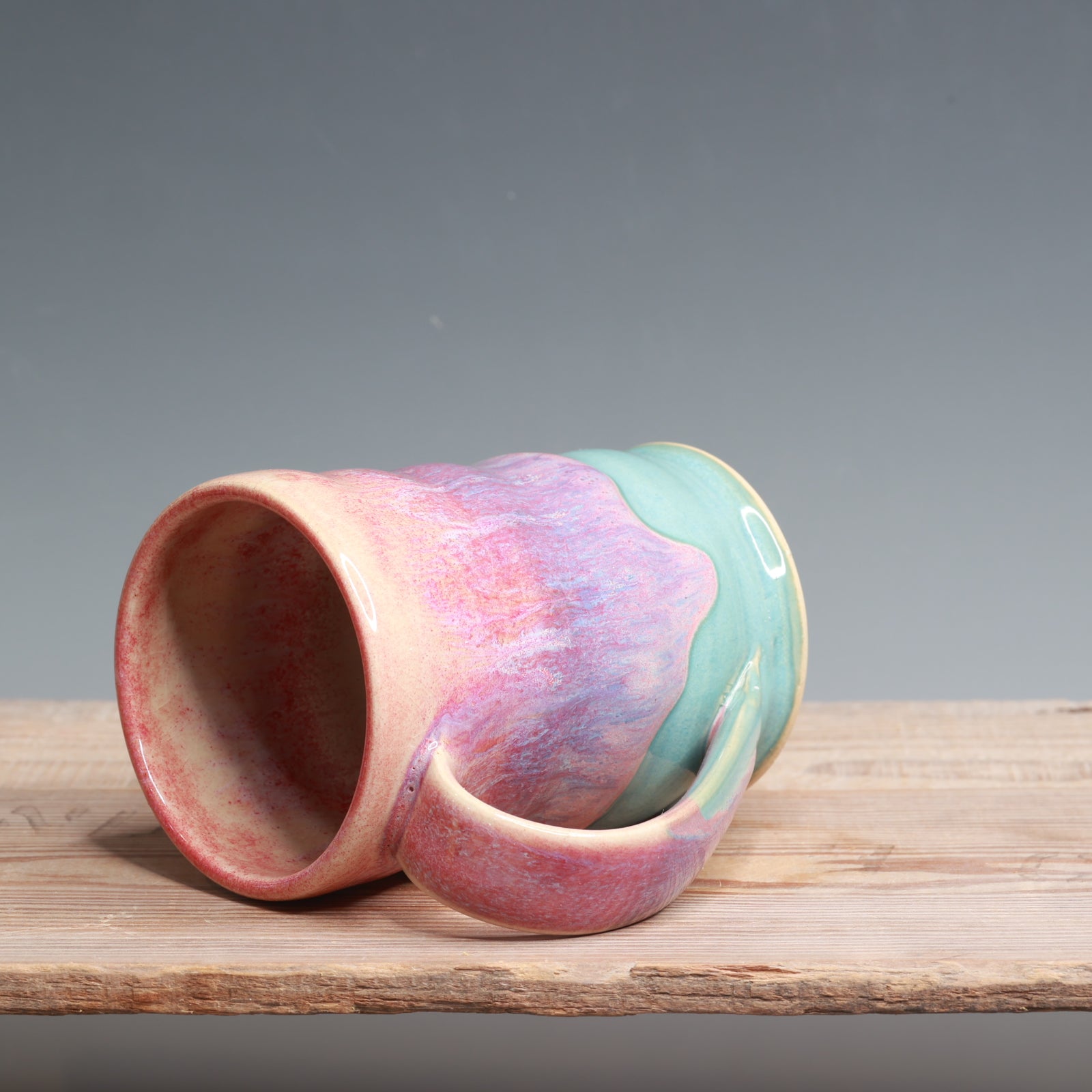 Raspberry Mist over Norse Blue Mug - 14-16 oz.