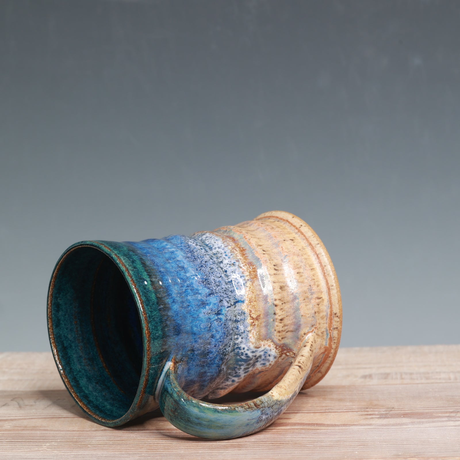 Blue Surf over Sandstone Mug - 13 oz.