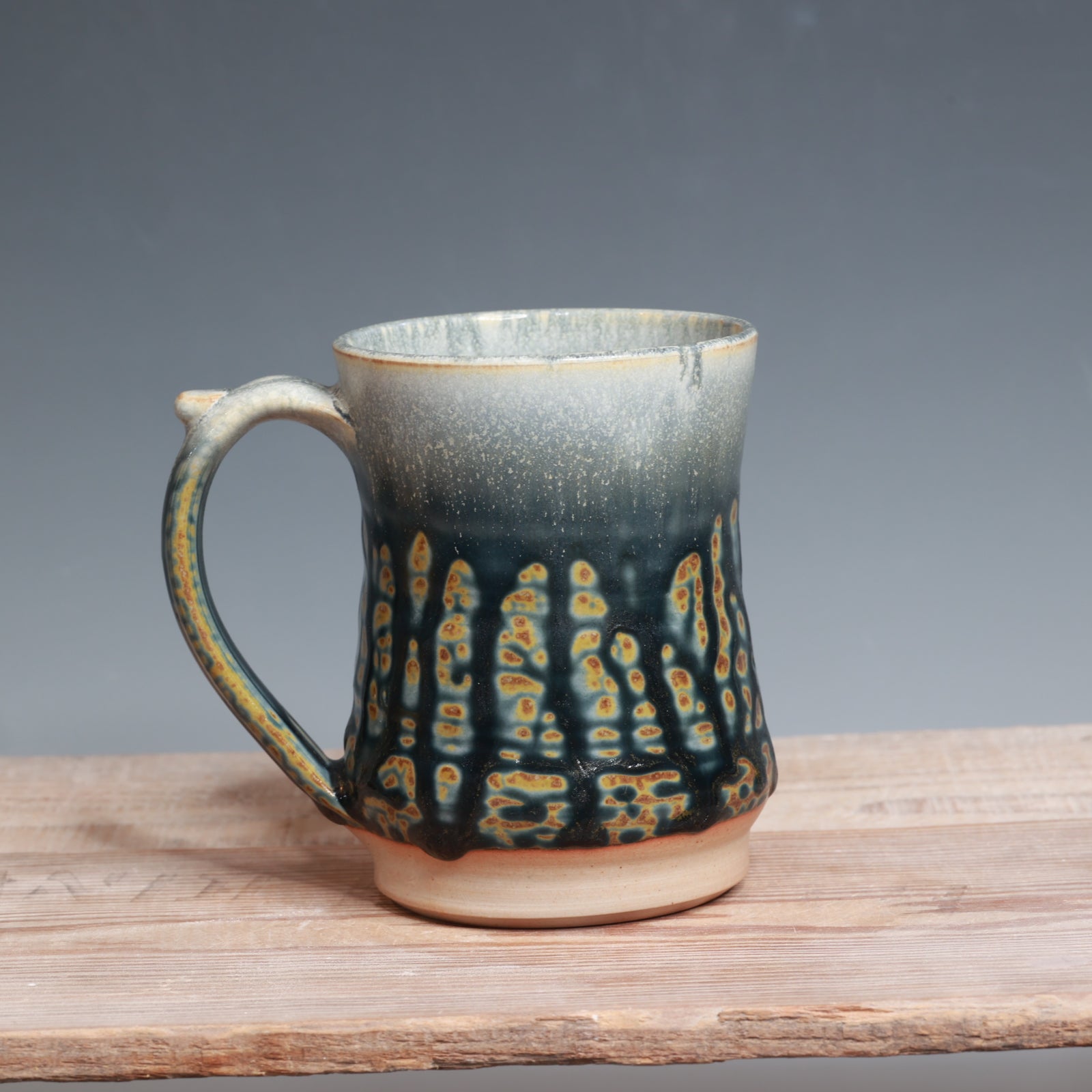 Blue Ash over Salt Mug - 12 oz.