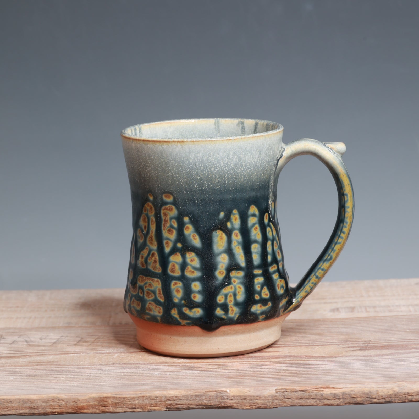 Blue Ash over Salt Mug - 12 oz.