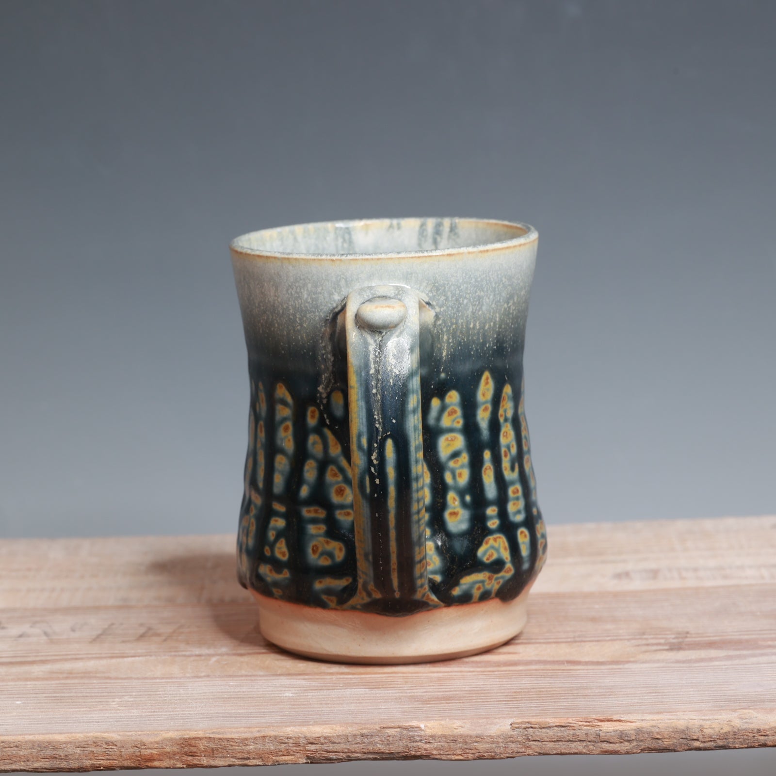 Blue Ash over Salt Mug - 12 oz.