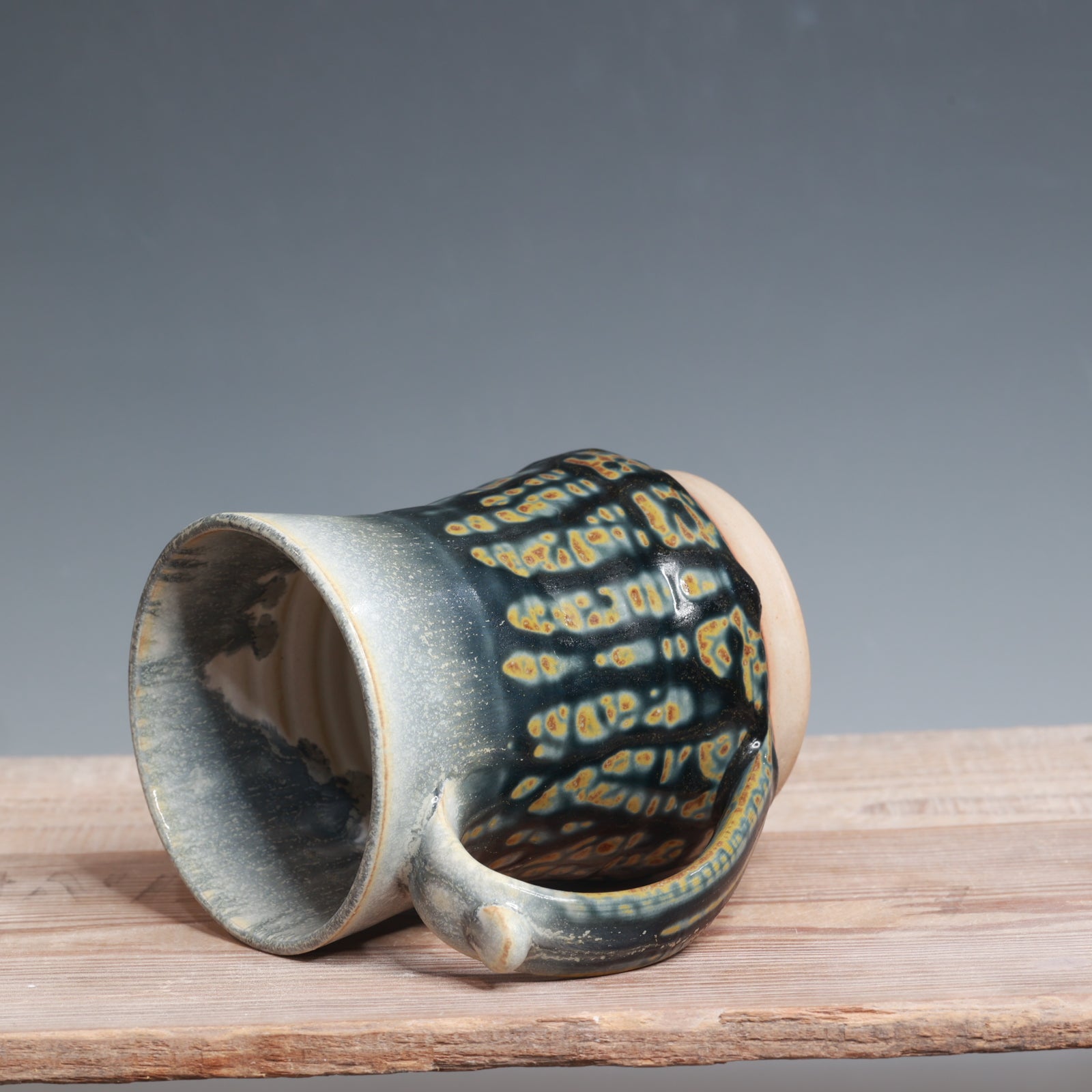 Blue Ash over Salt Mug - 12 oz.