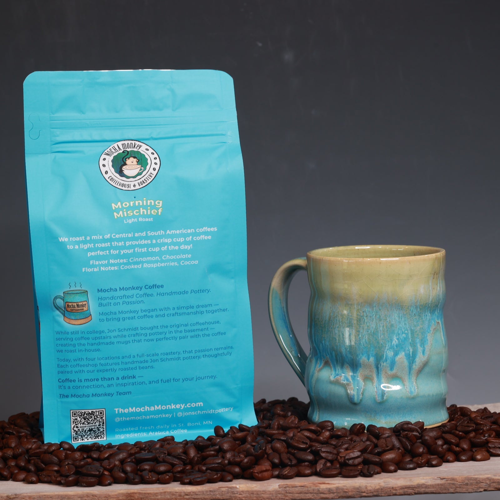 Coffee Beans and Mug Bundle - Morning Mischief Light Roast