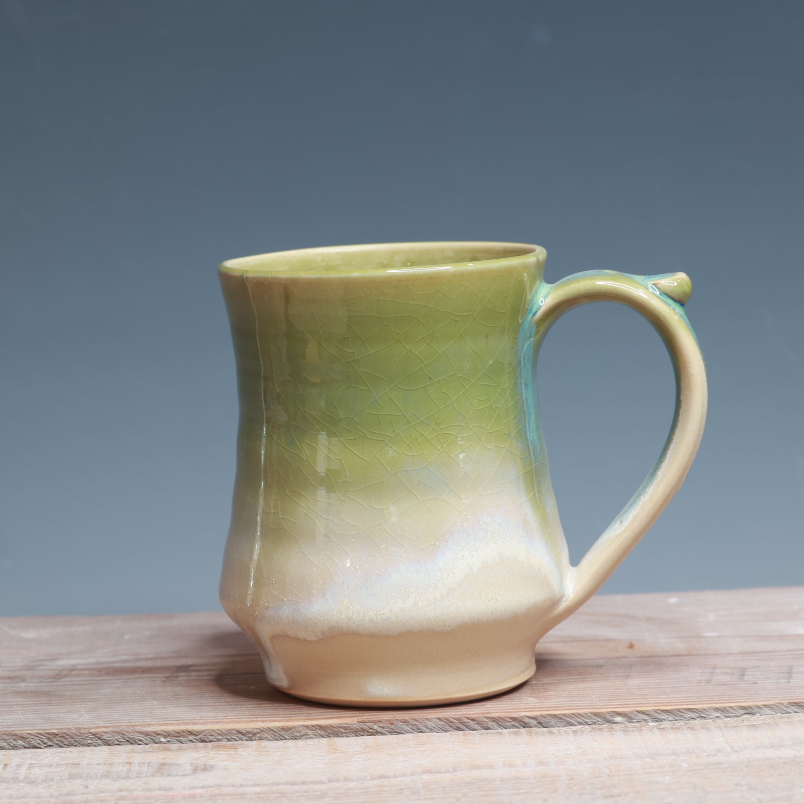 Aurora Green over Alabaster 14-15oz.