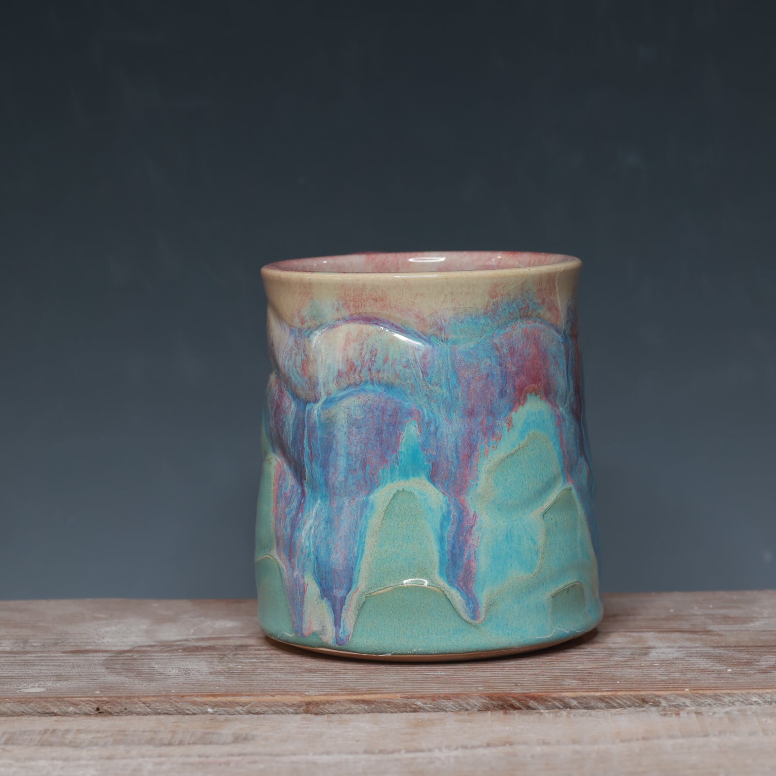 Raspberry Mist and Norse Blue mug 16 oz.