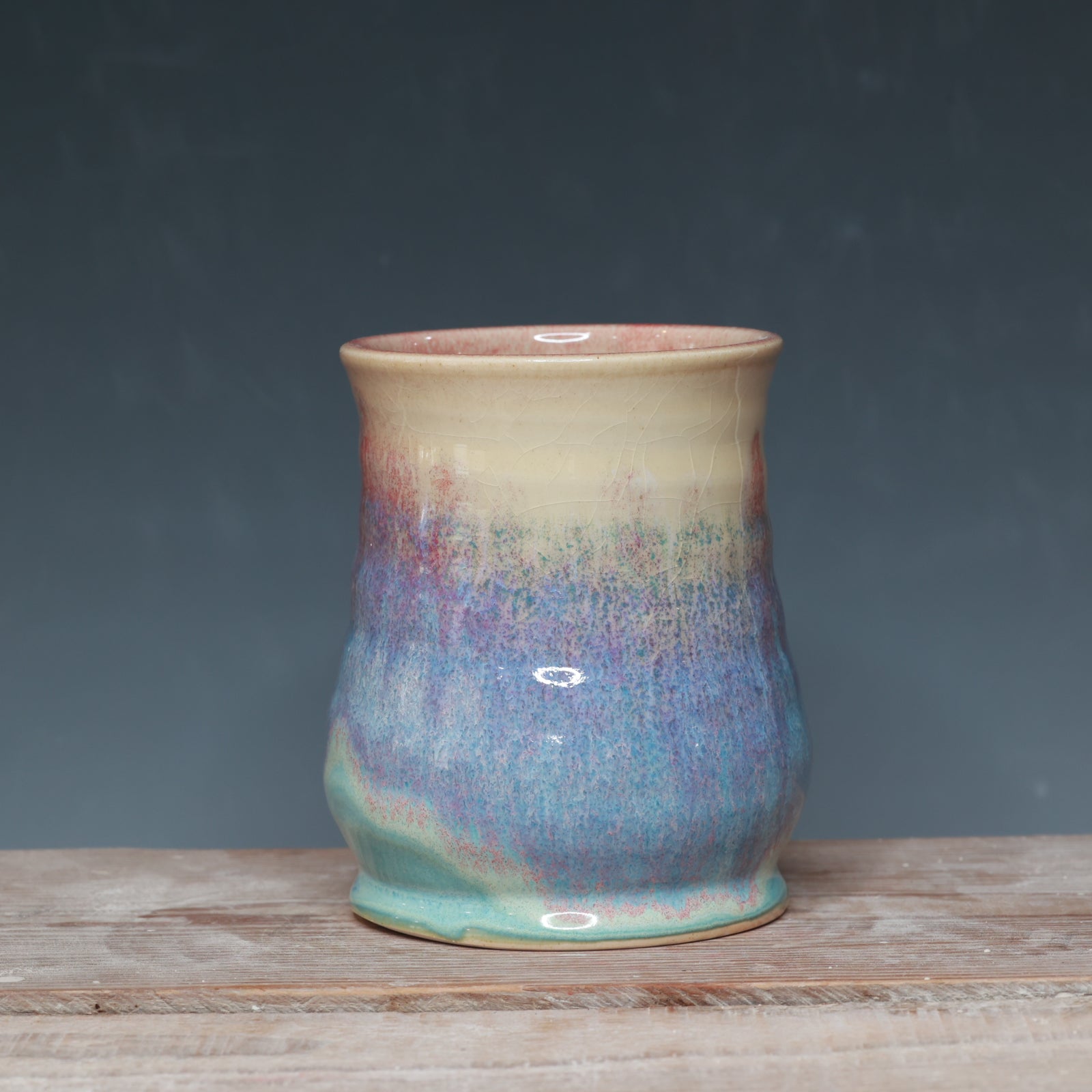 Raspberry Mist and Norse Blue mug 16 oz.