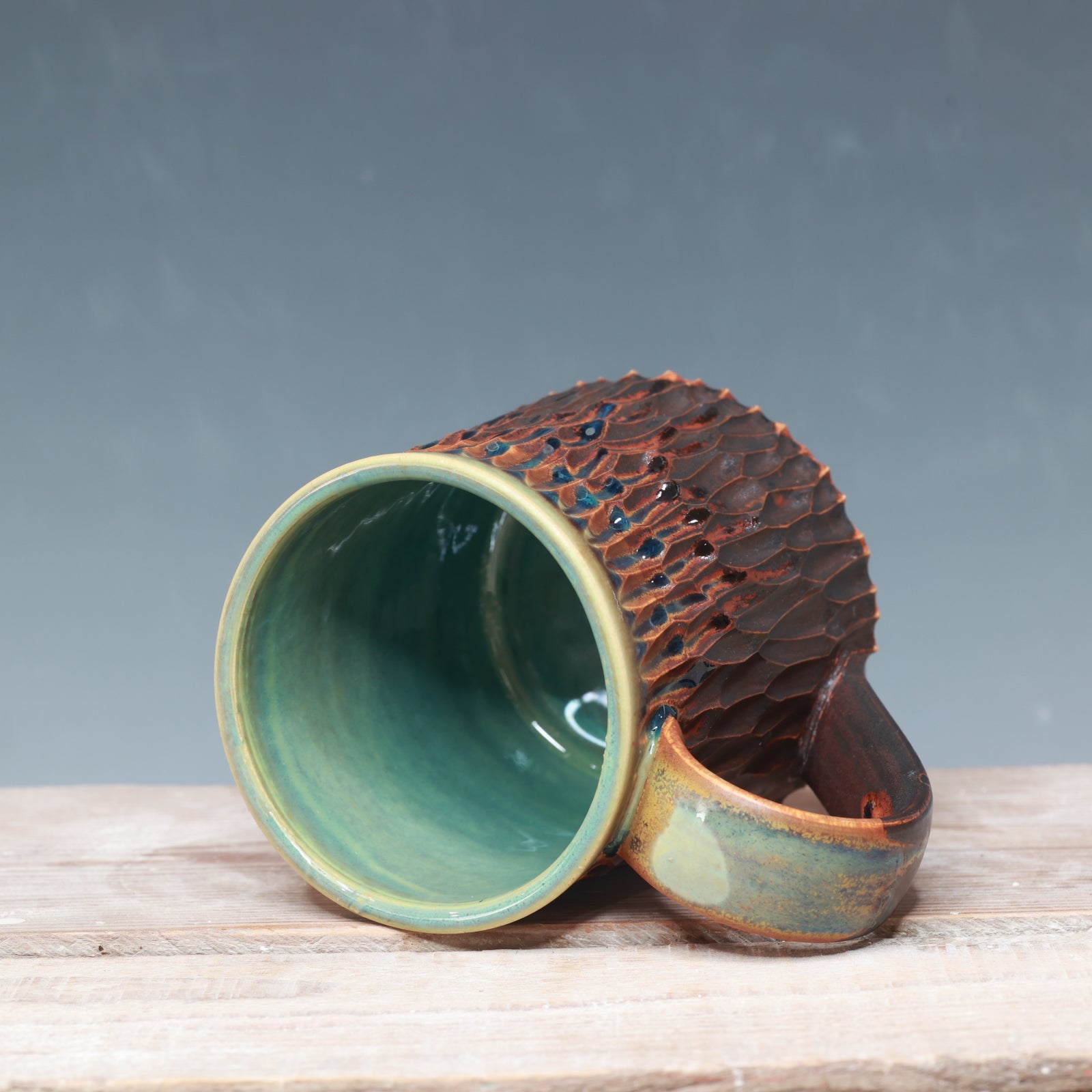 Carved Desert Sunset mug 14-15 oz.