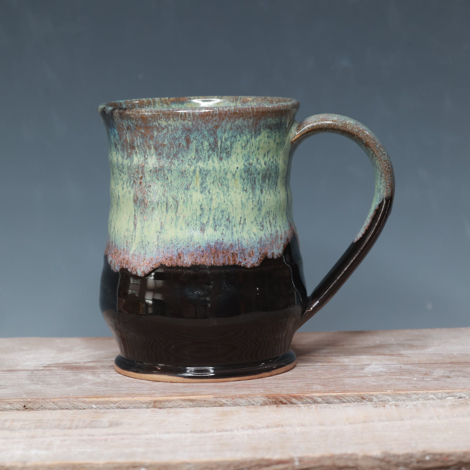 Northern Lights Mocha Monkey mug 15-16 oz.