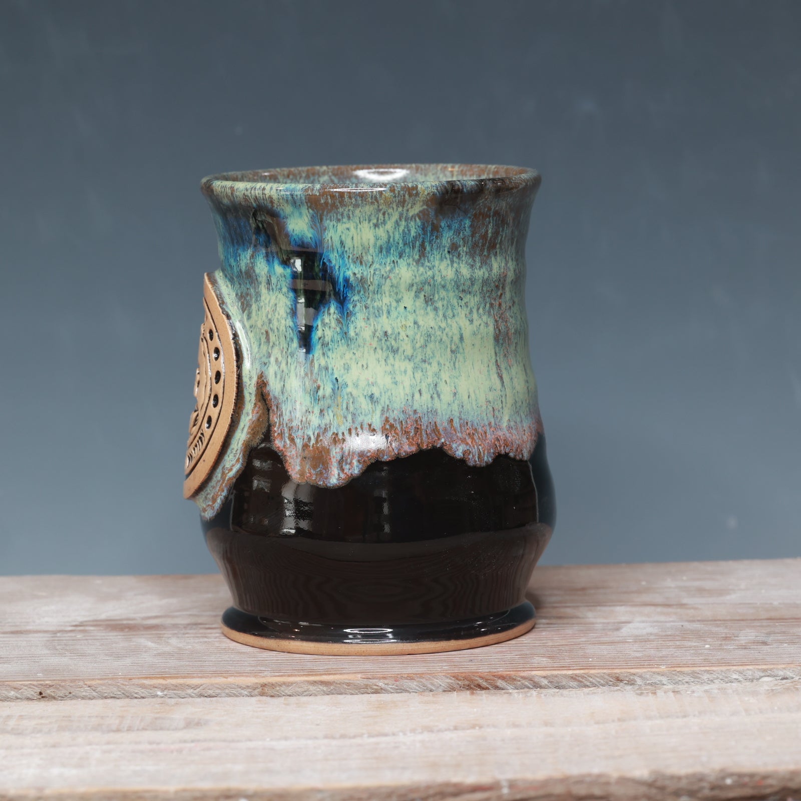 Northern Lights Mocha Monkey mug 15-16 oz.