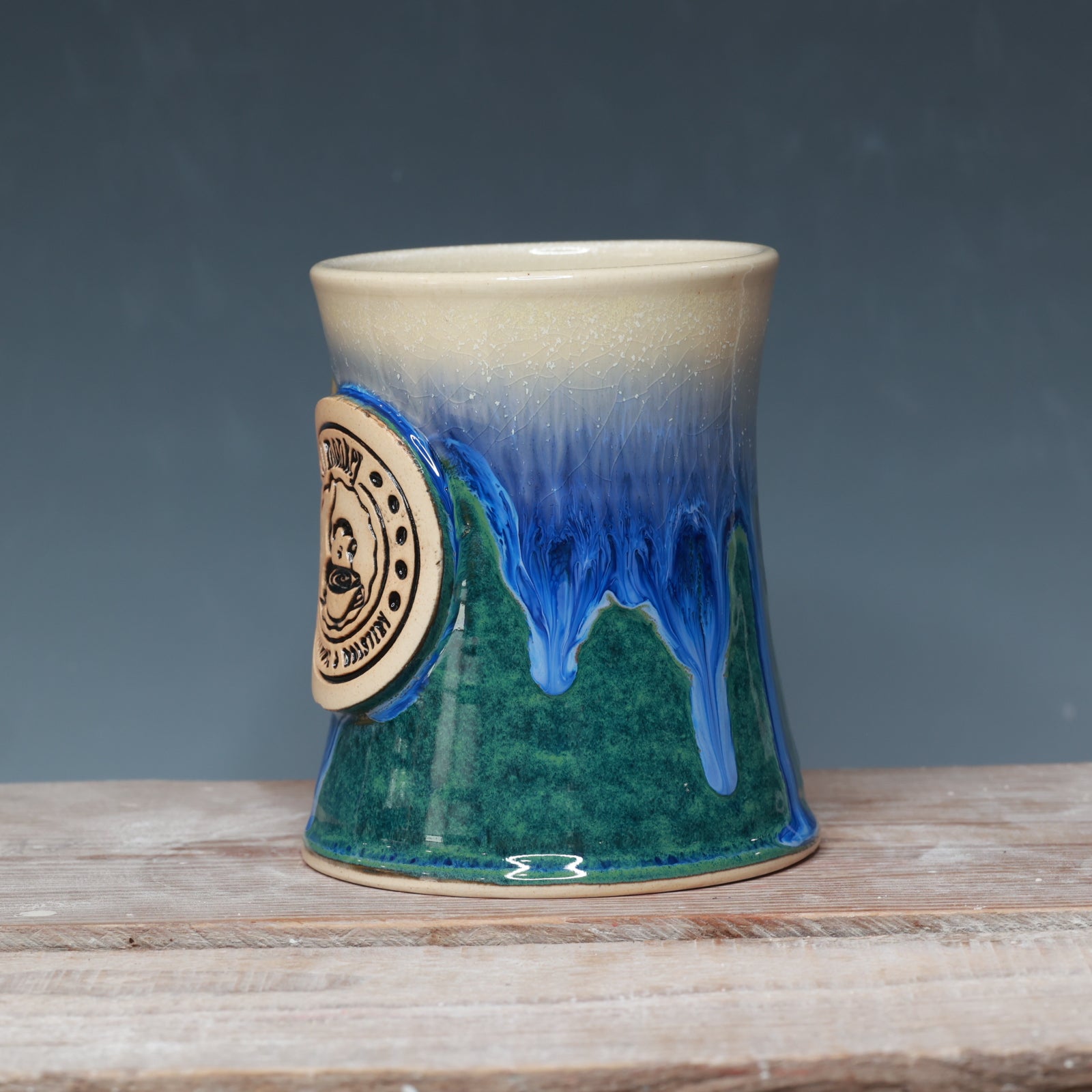 Blue Surf Mocha Monkey mug 14 oz.