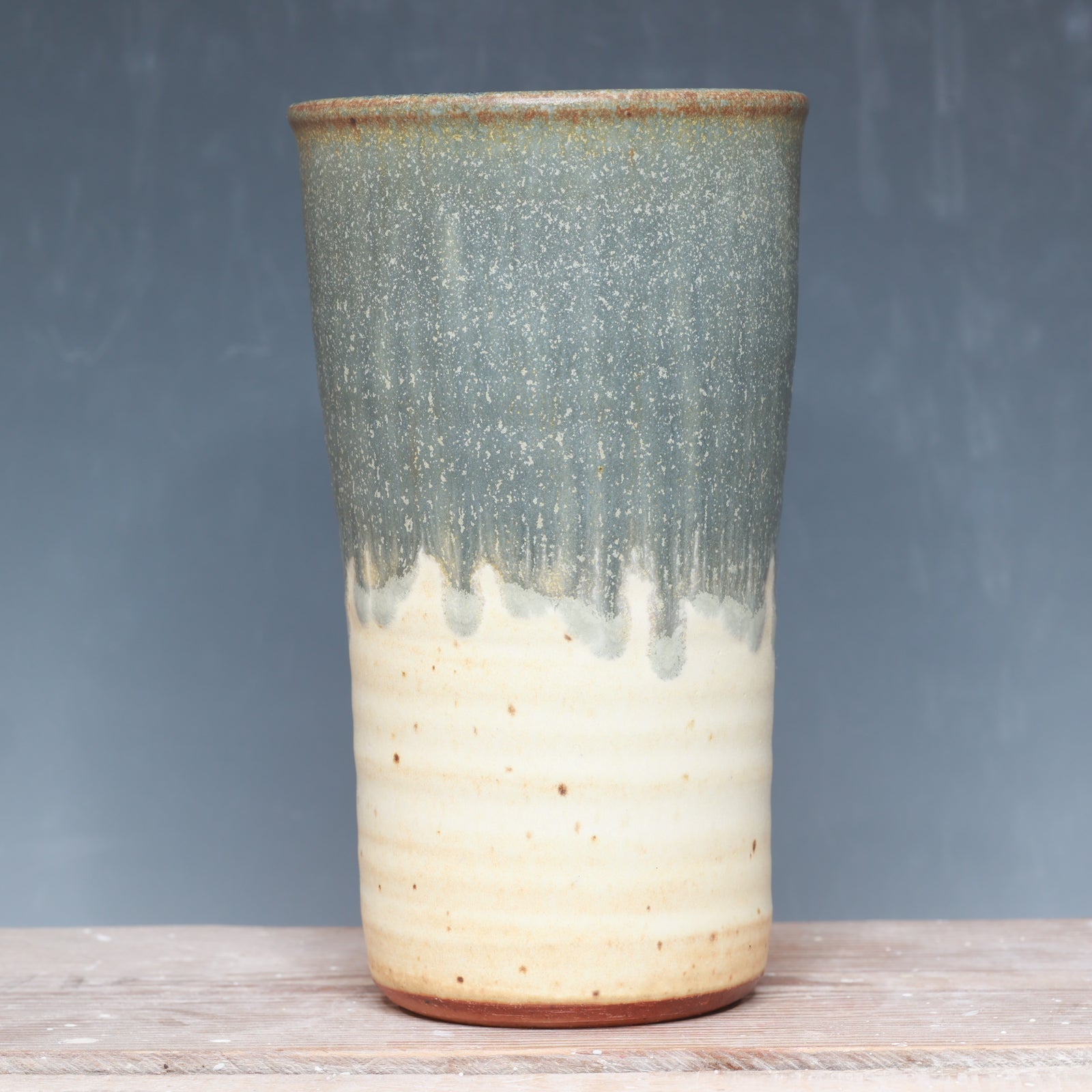 Blue Ash over Salt Tumbler - 25 oz.