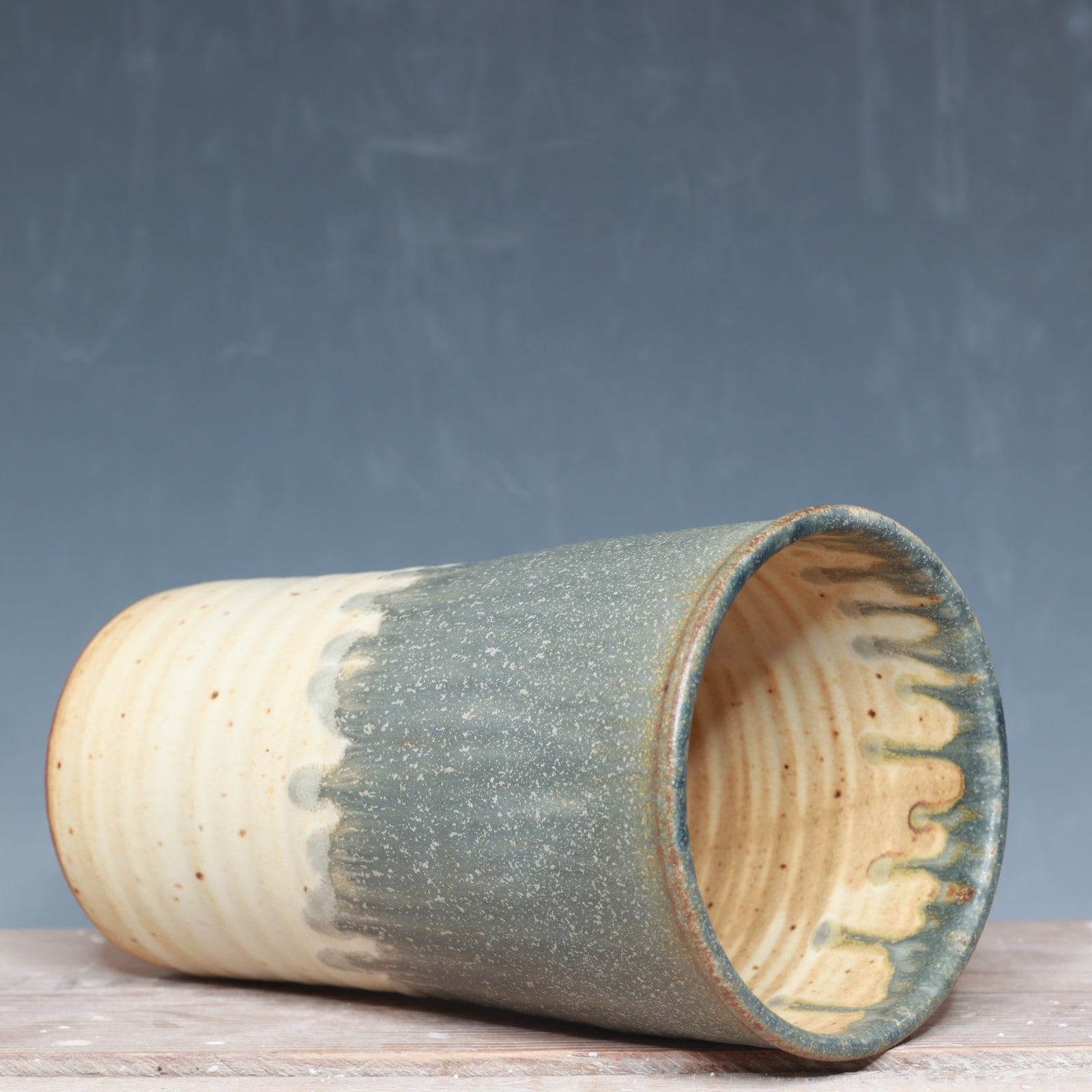 Blue Ash over Salt Tumbler - 25 oz.