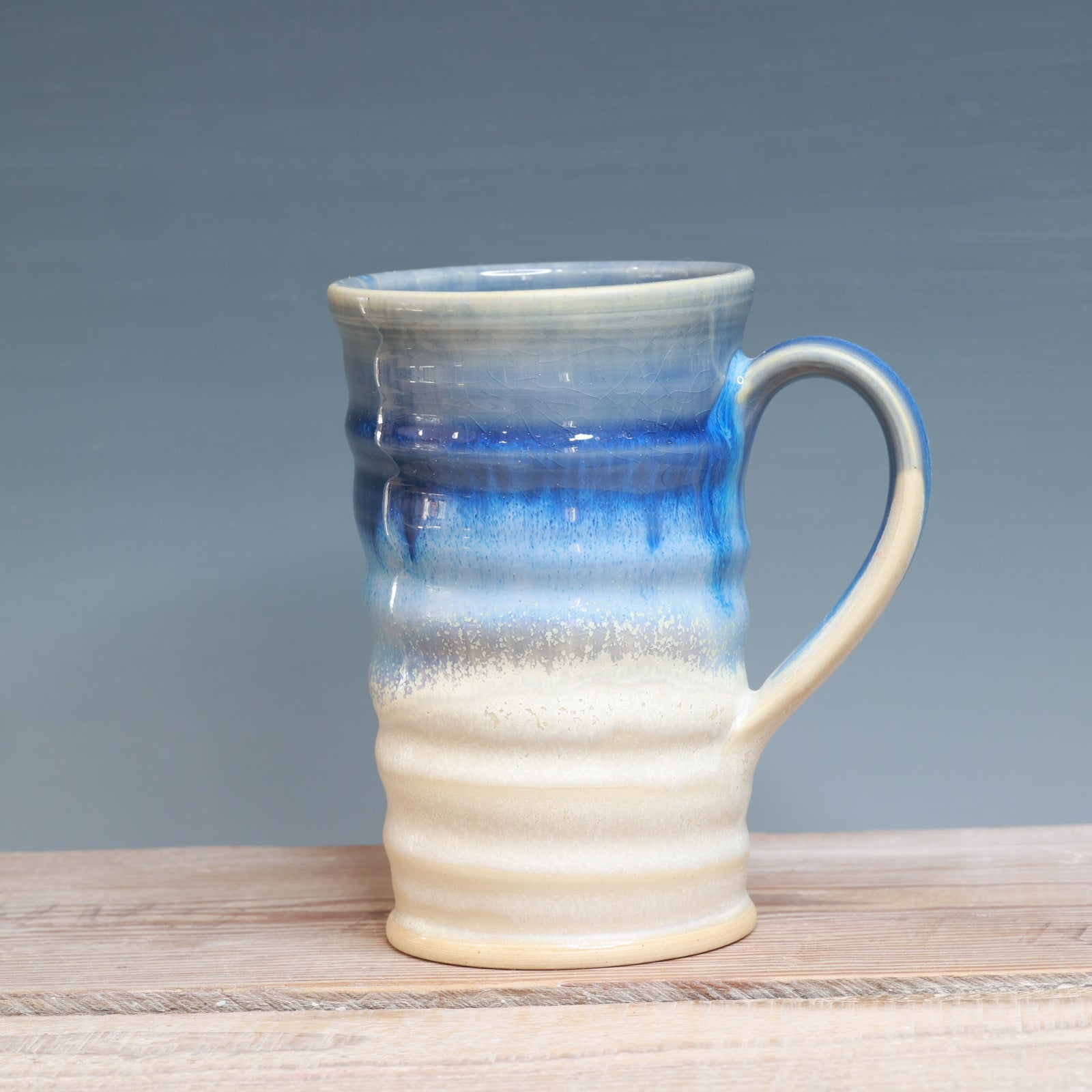 Blue over Alabaster Mug 15-17 oz.