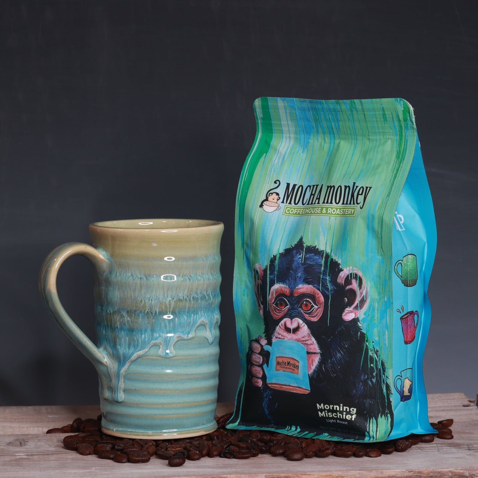 Coffee Beans and Mug Bundle - Morning Mischief Light Roast