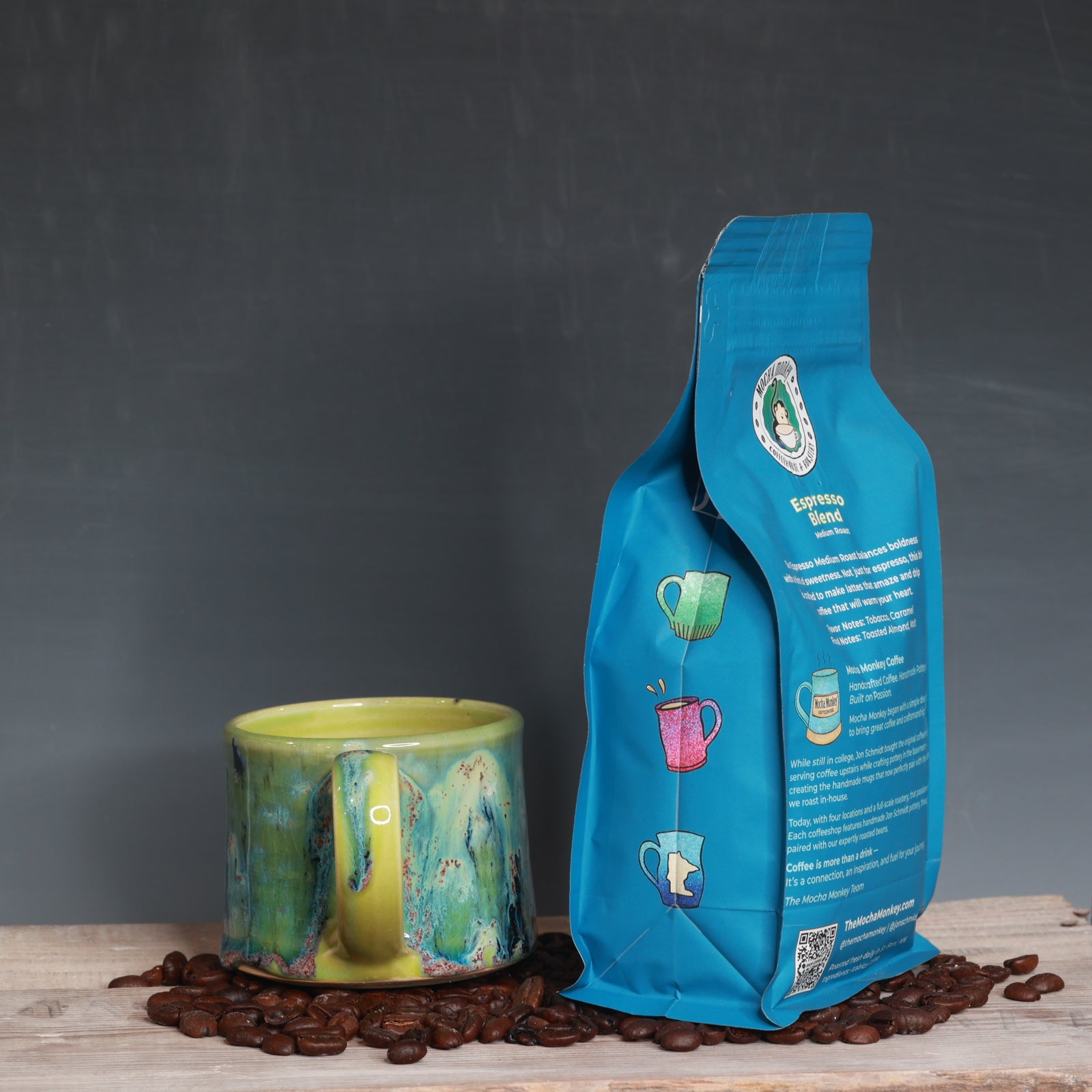 Coffee Beans and Mug Combo - Espresso Blend Medium Roast
