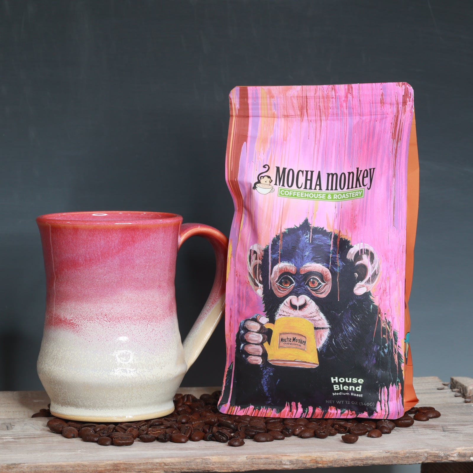 Coffee Beans and Mug Combo - House Blend Medium Roast