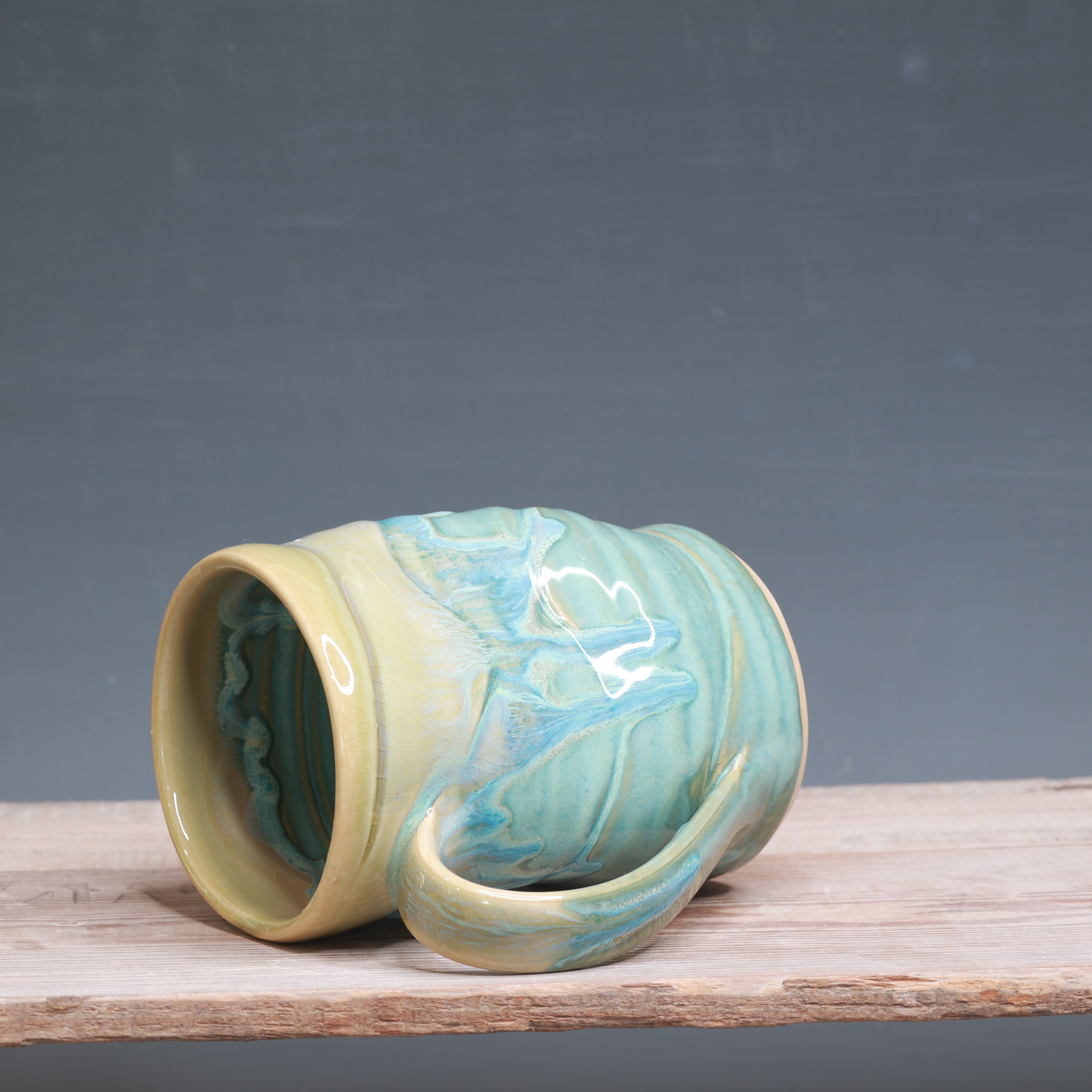 Green Tea and Norse Blue mug 16 oz.