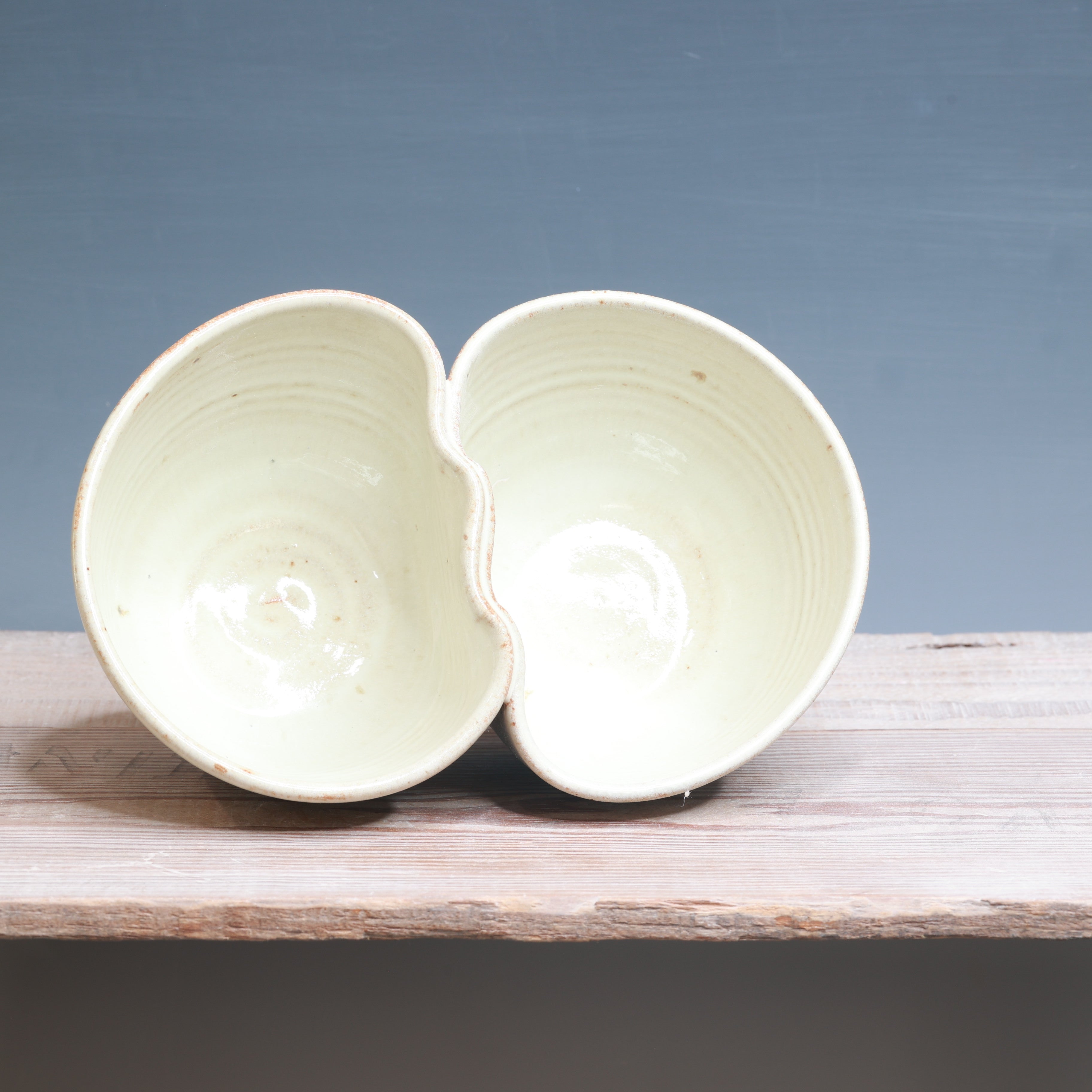 Smash Bowl - 2, Salt and Blue Ash Glaze
