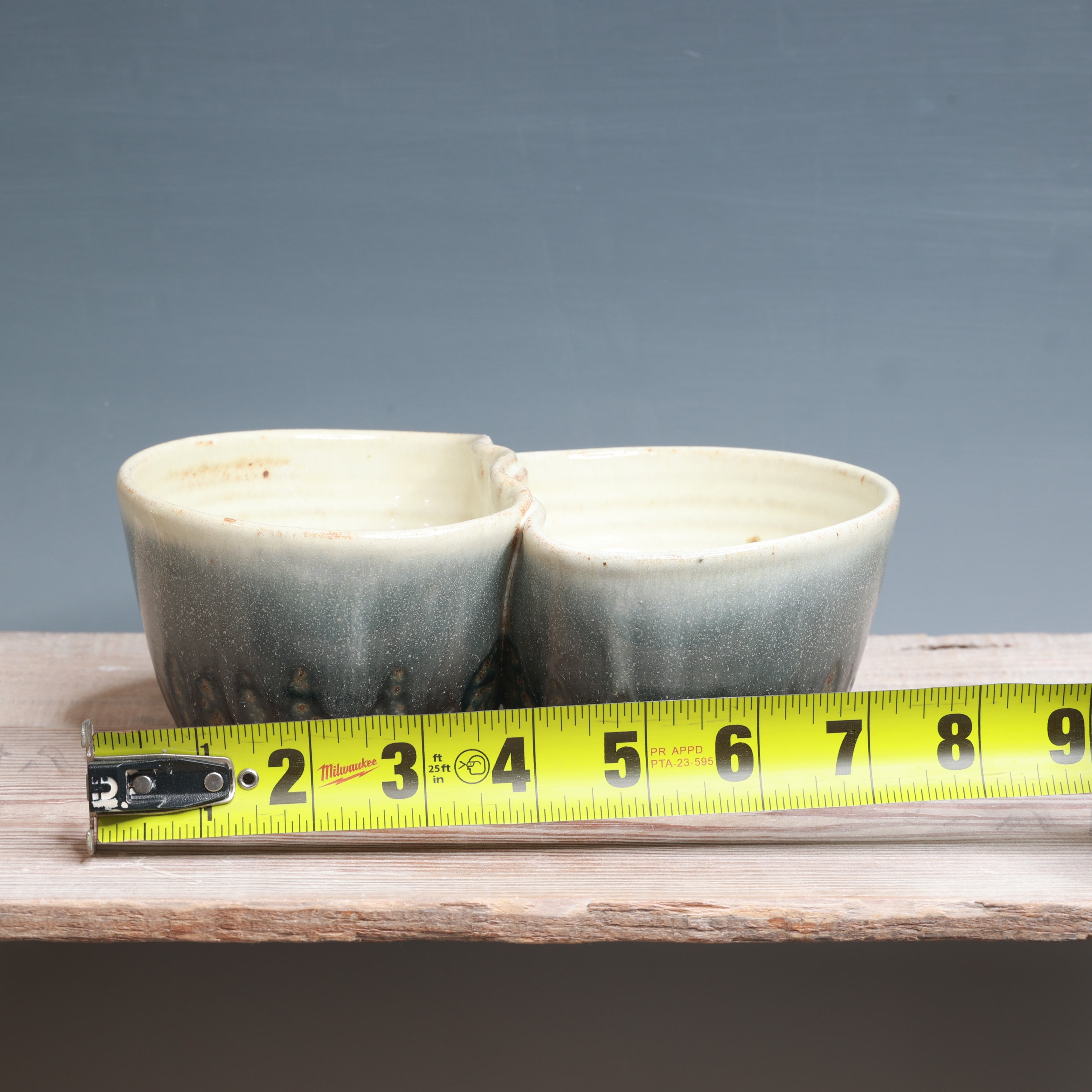 Smash Bowl - 2, Salt and Blue Ash Glaze