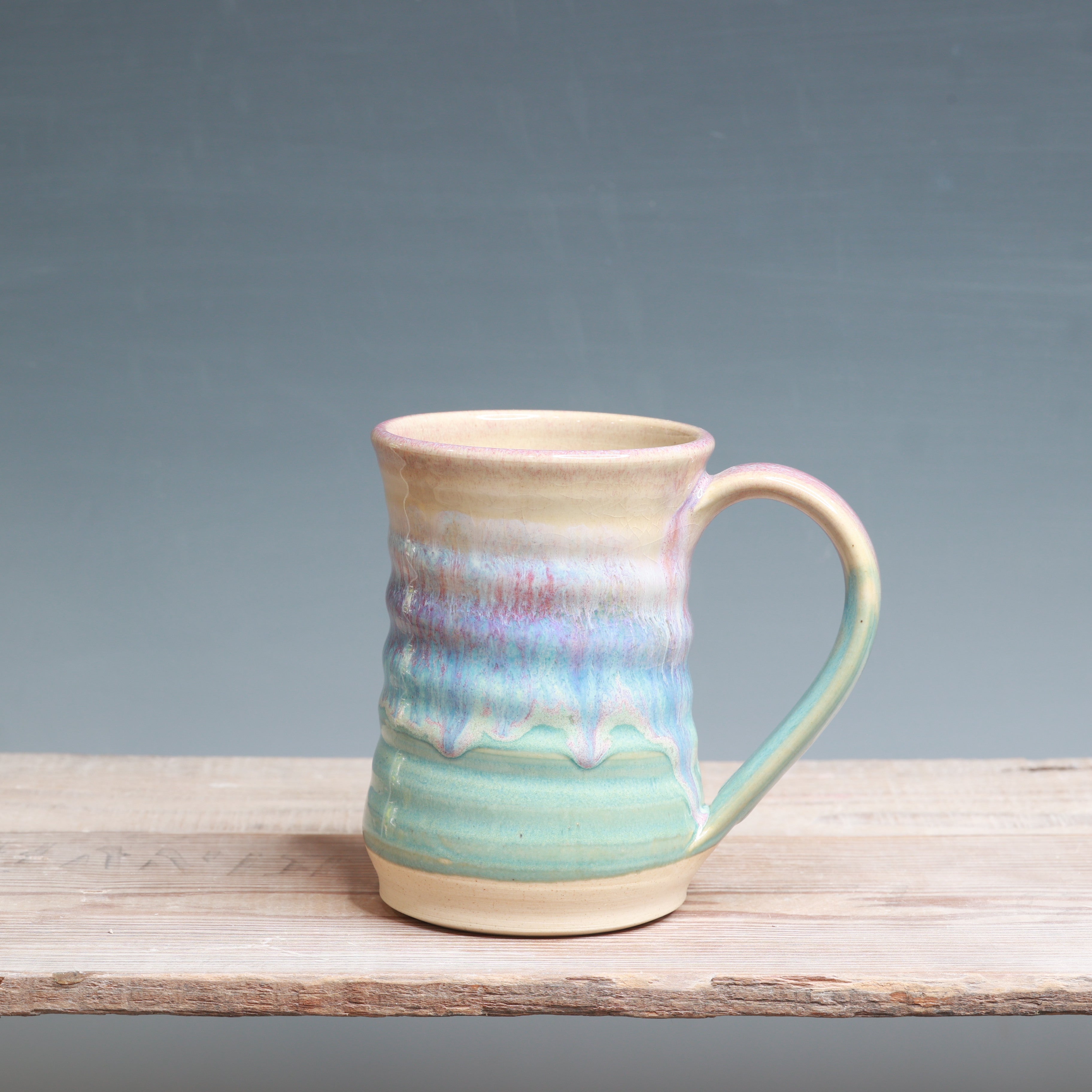 Raspberry Mist over Norse Blue Mug - 13 oz.