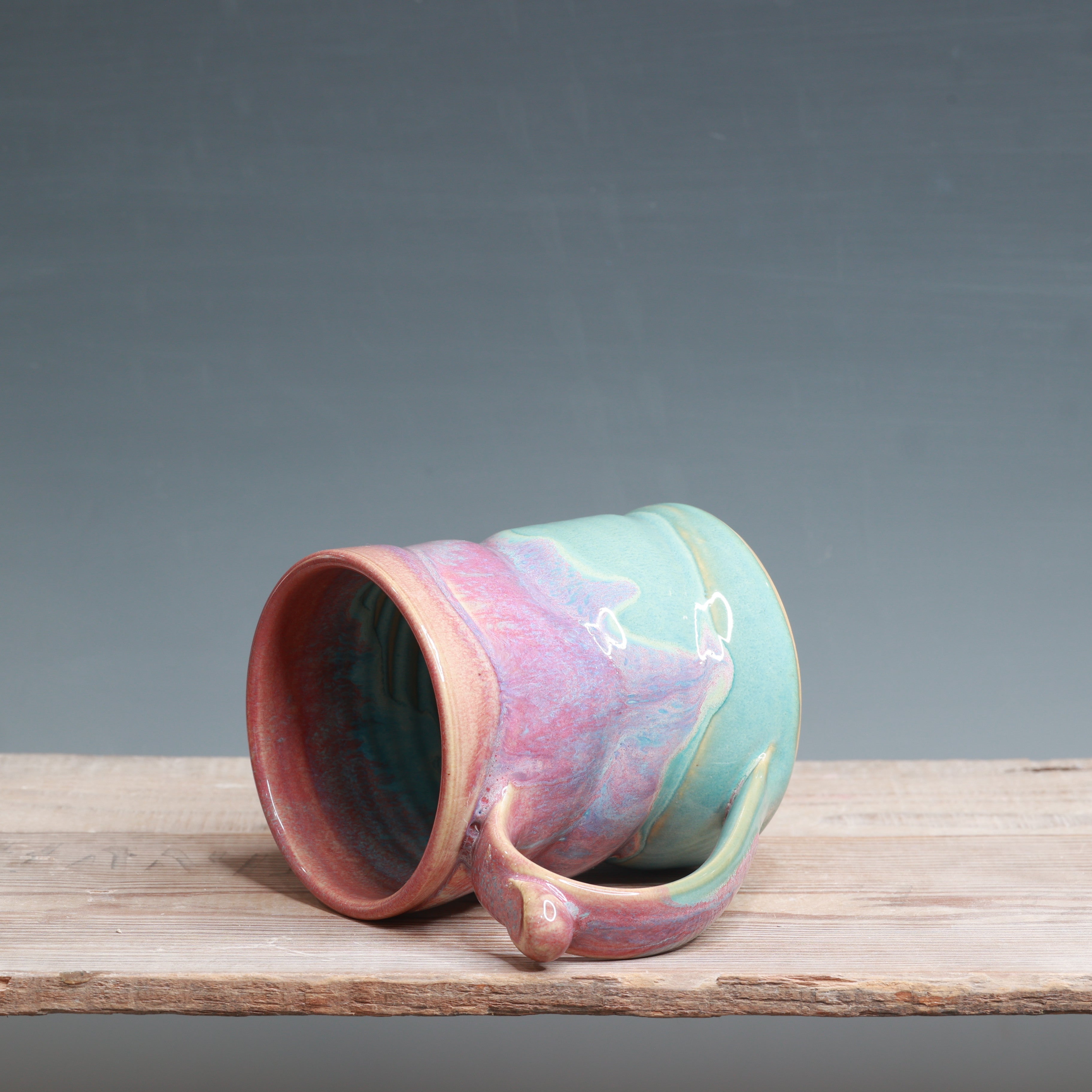 Raspberry Mist over Norse Blue Mug - 14 oz.
