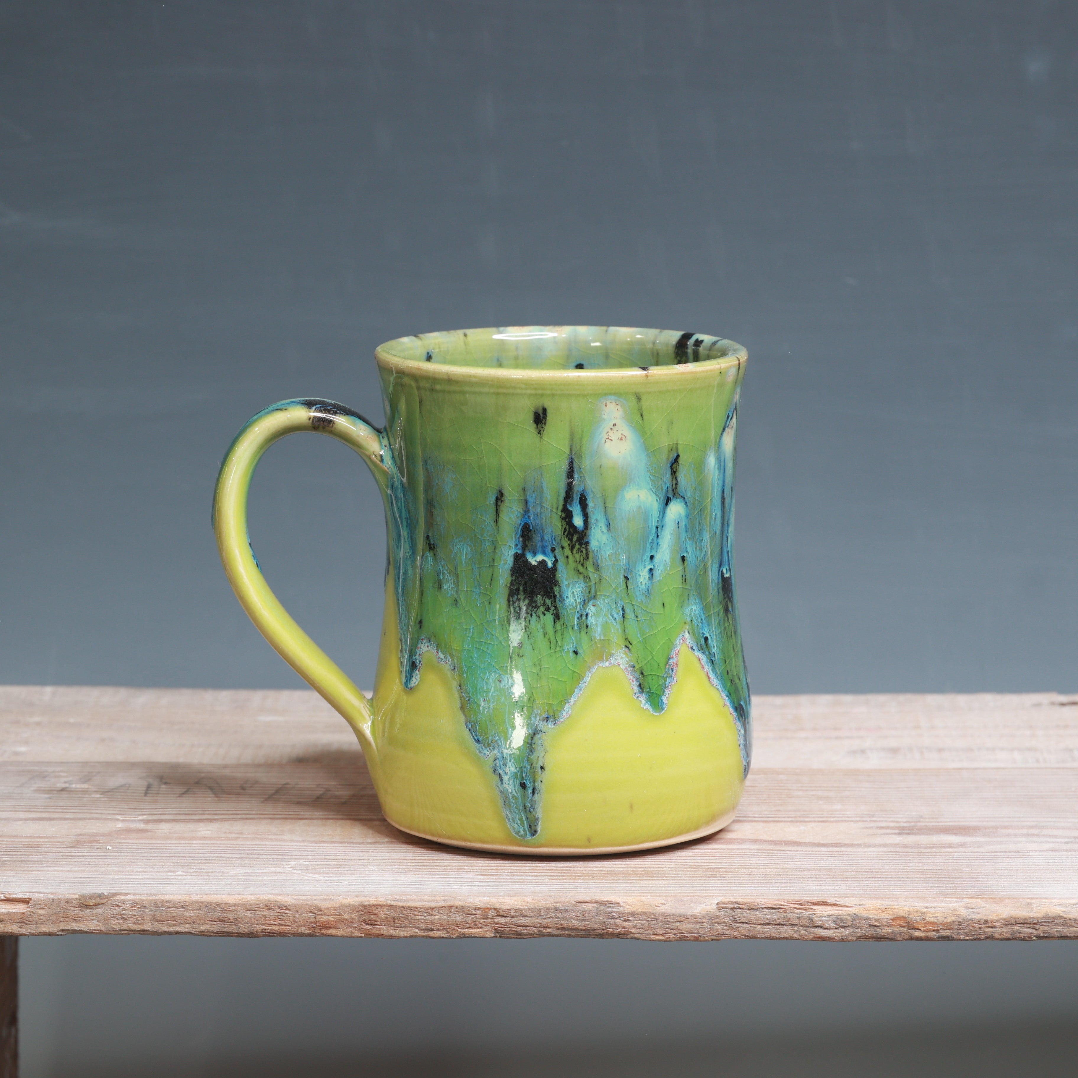 Aurora Green and Green Opal mug 18 oz.