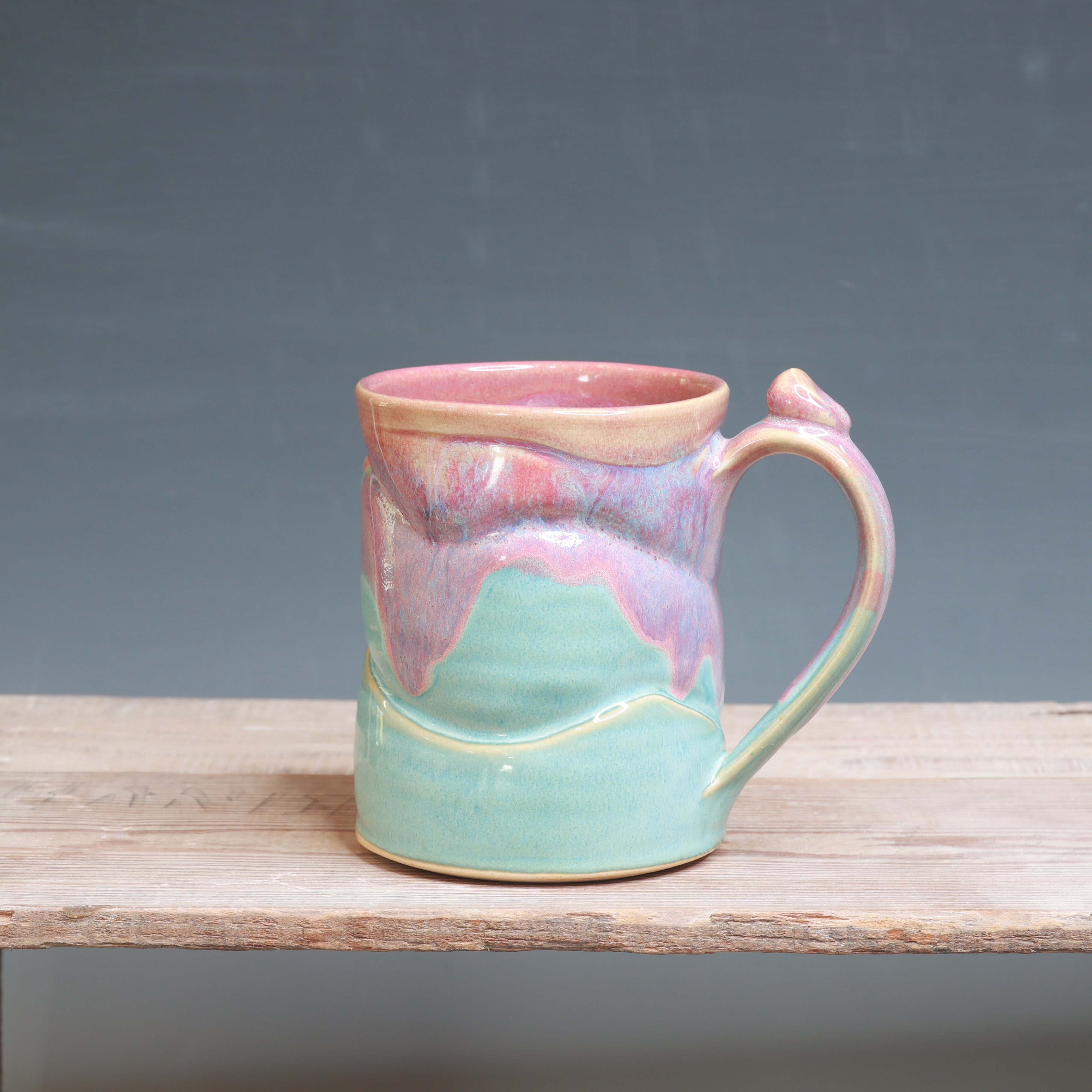 Raspberry Mist over Norse Blue Mug - 18 oz.