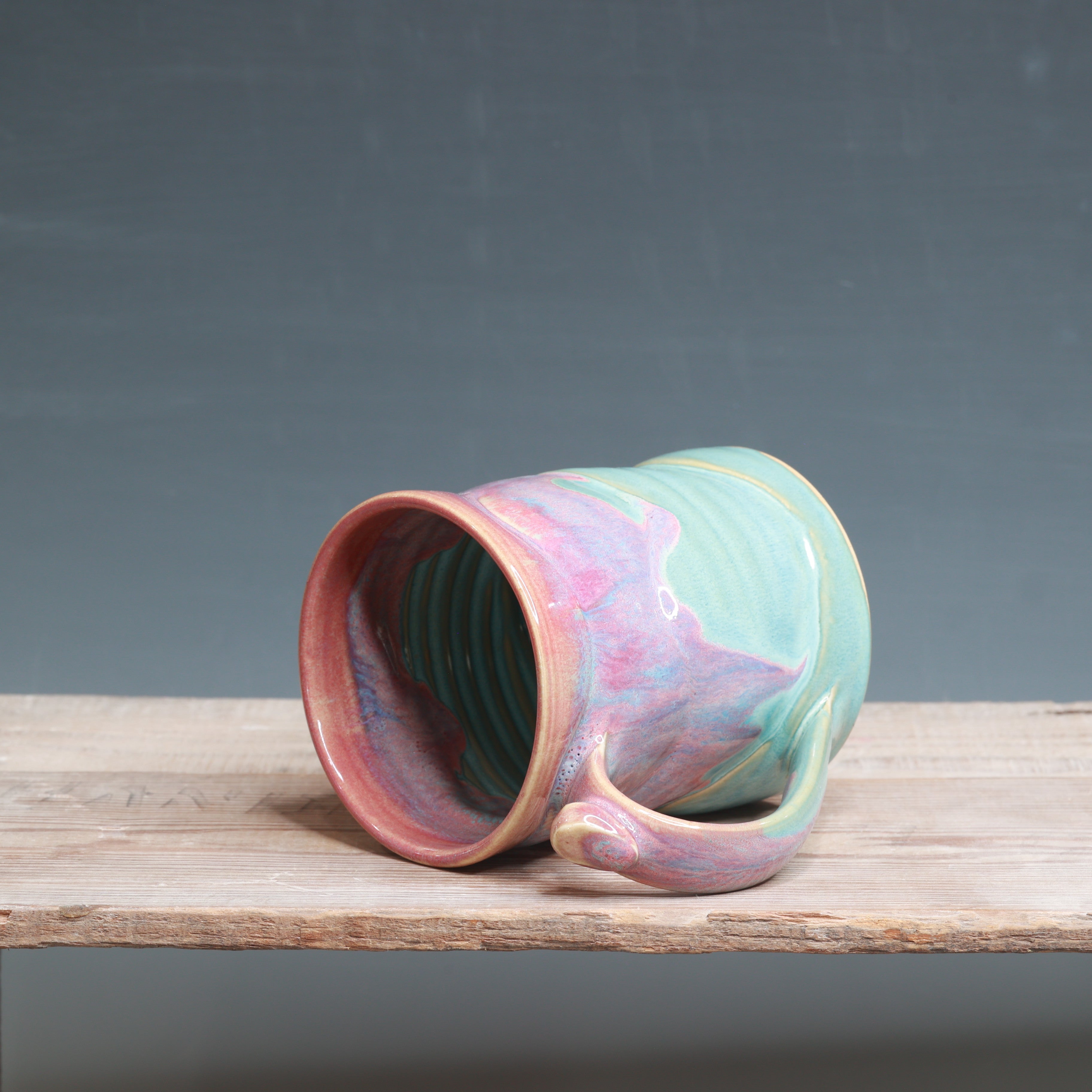 Raspberry Mist over Norse Blue Mug - 18 oz.