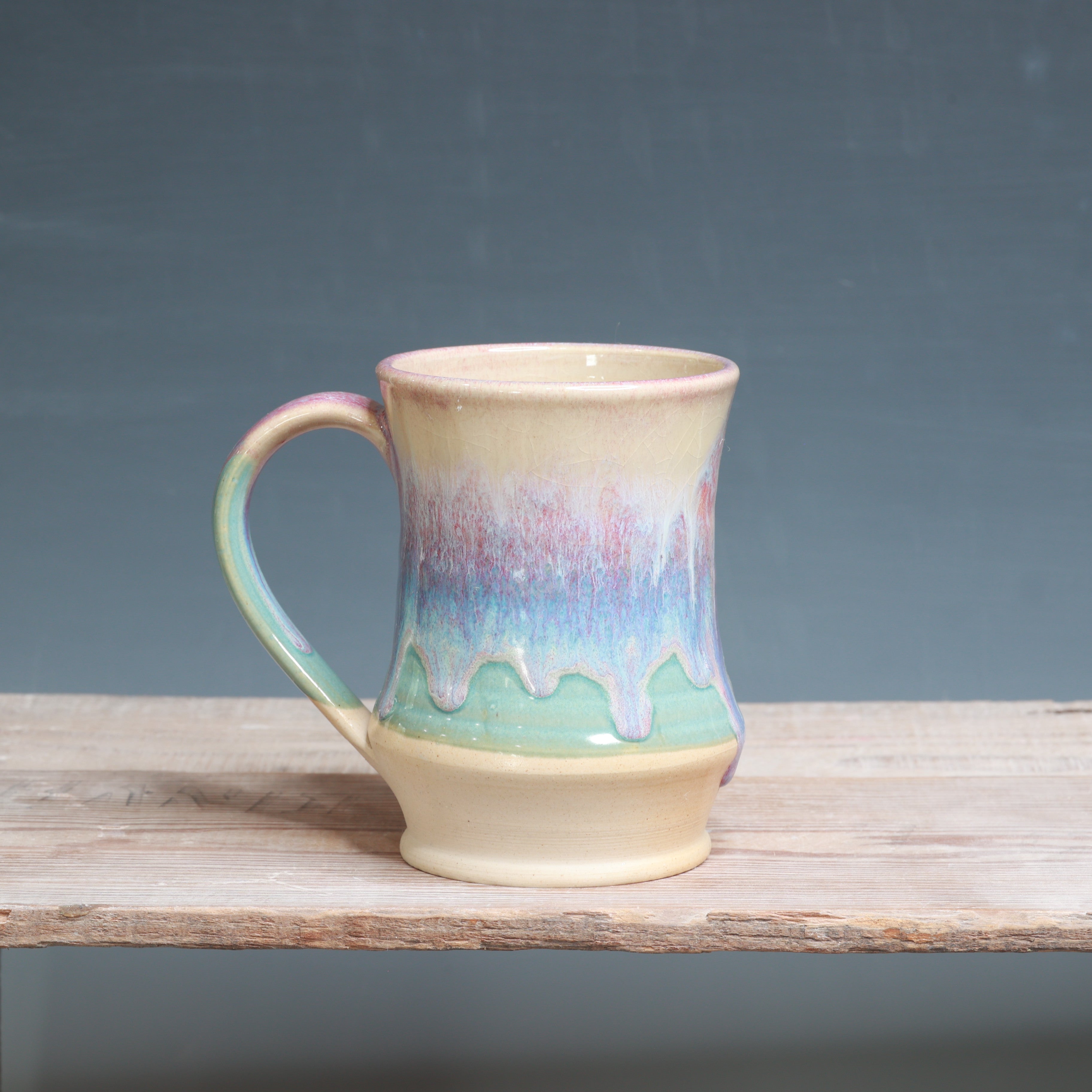 Raspberry Mist over Norse Blue Mug - 15 oz.